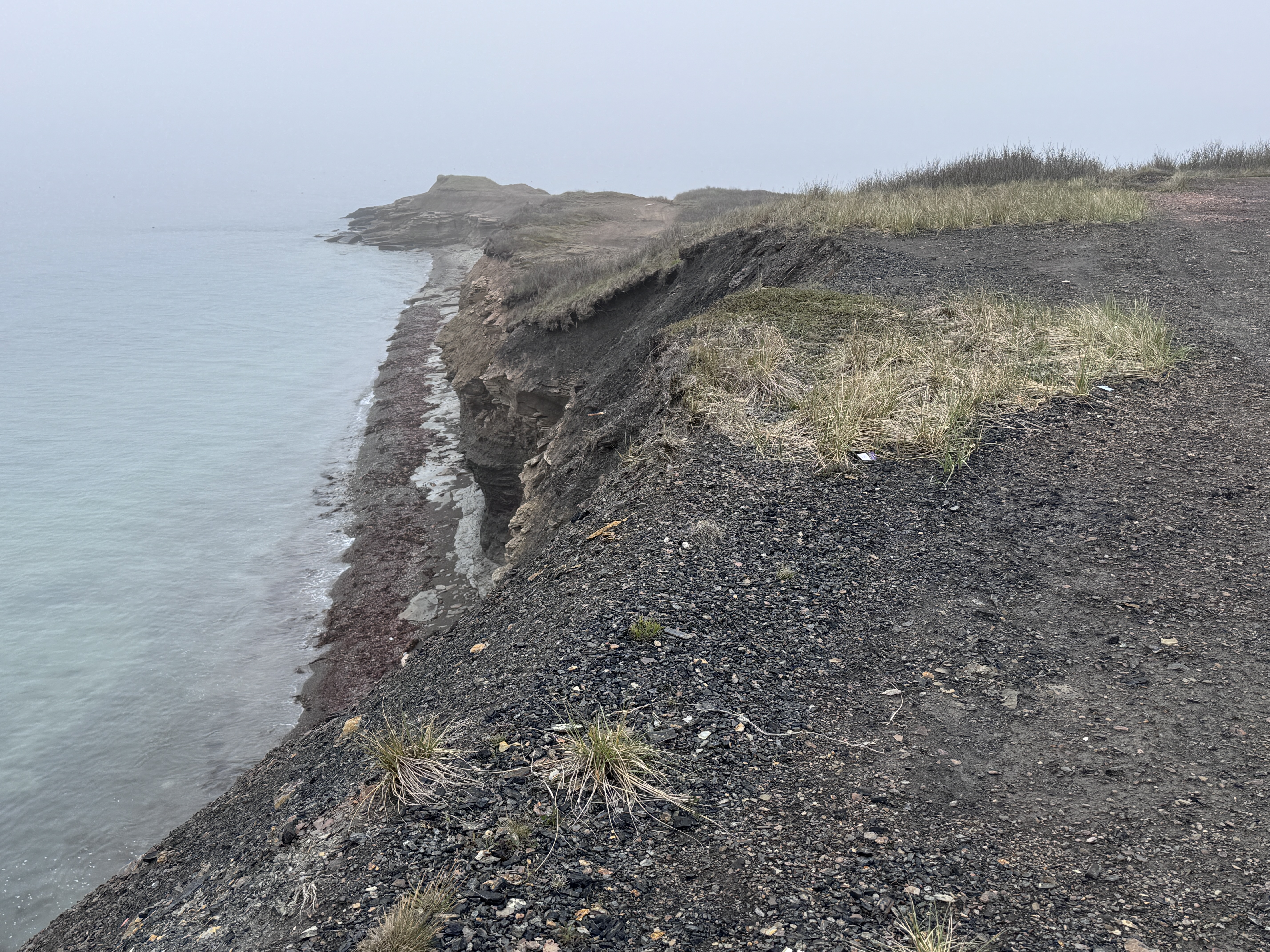 Other places look like coal rubble.