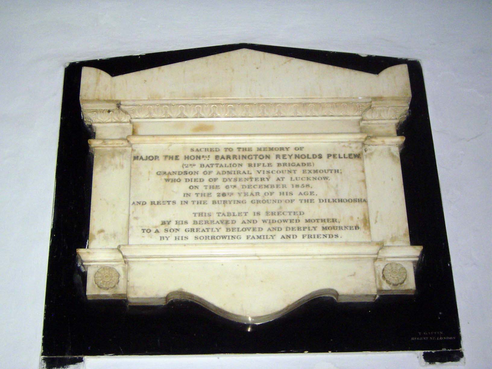 The monuments aren't restricted to those who died in the mutiny. Here's one for a young man who died a month after the rebellion ended.