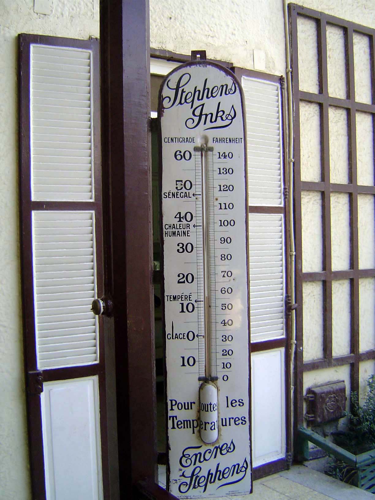An old thermometer, gauged for the worst.