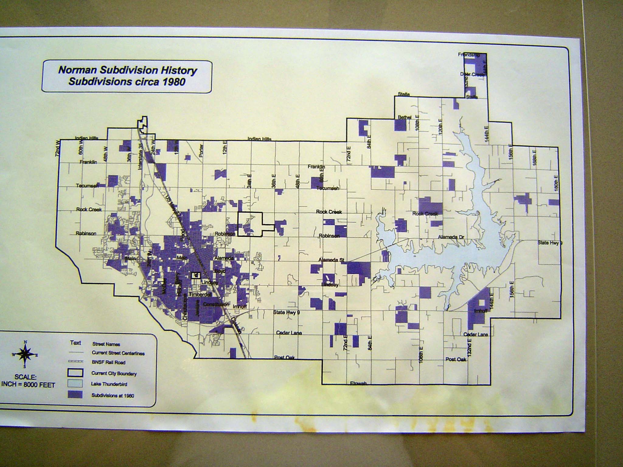 By 1980, scattered subdivisions existed almost everywhere except the far northwest, a flood-prone area. The east side had become a first-rat