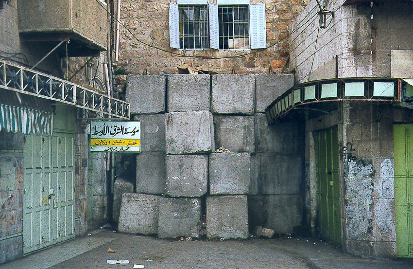 Concrete blocks like these were stacked up by the Israelis to increase their control over the city.