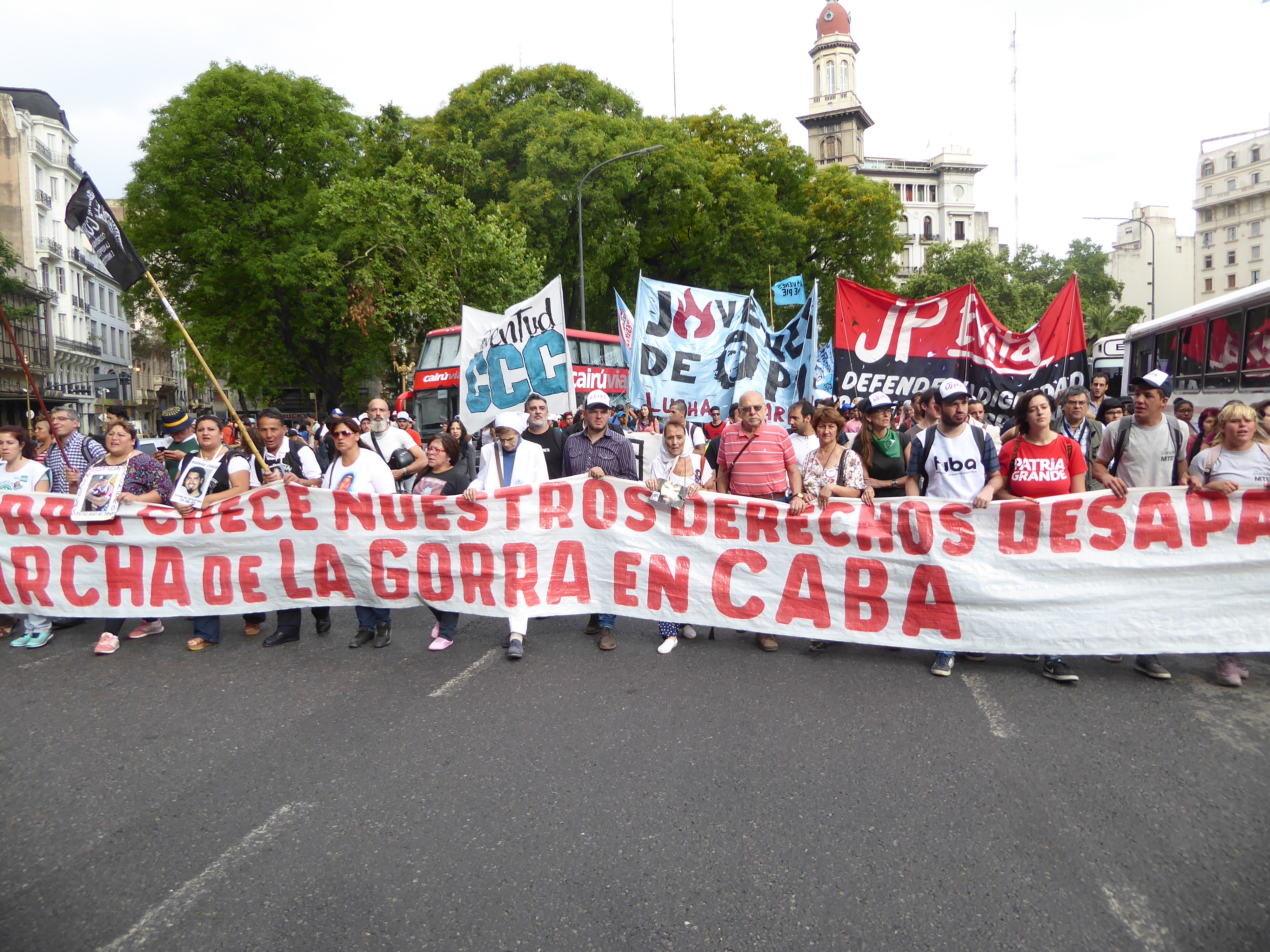 The protest fell on International Women's Human Rights Defender's Day. The March of the Cap is a national movement that began in Cordoba in