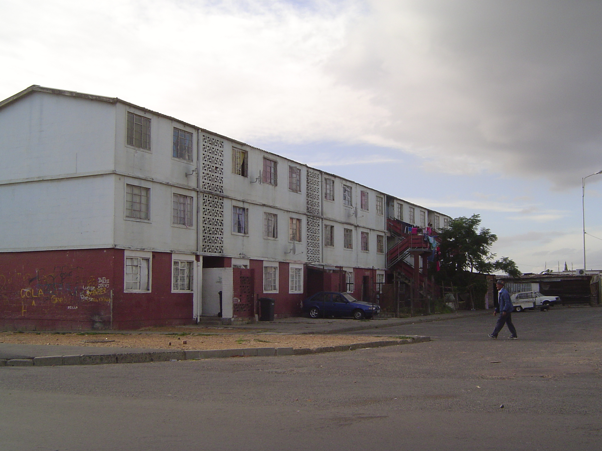 Who shops on Lady Grey? Mostly it's Paarl's Blacks, who live in an extensive area of decrepit apartments.