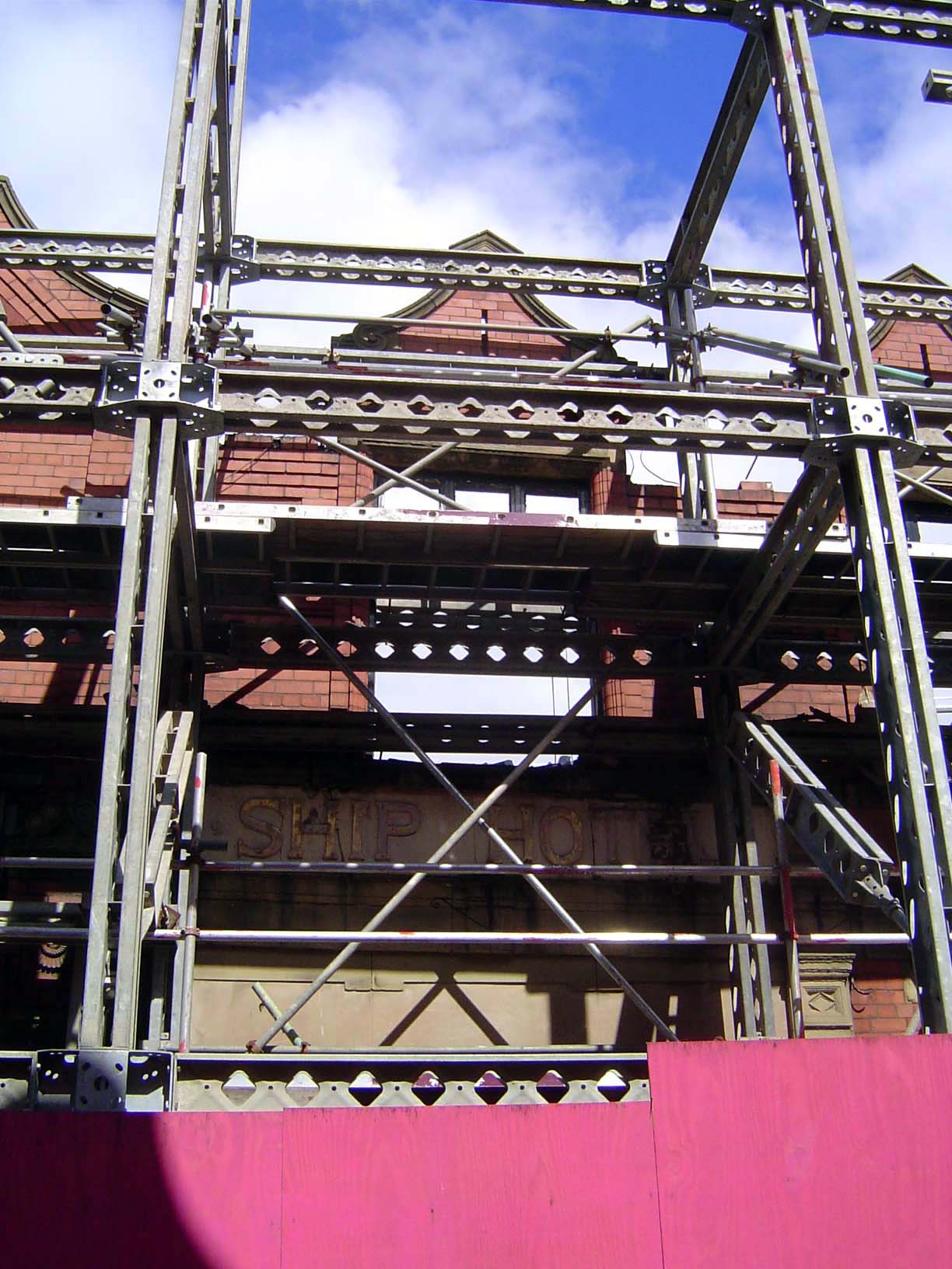 Redevelopers go to considerable lengths to preserve the old brick.
