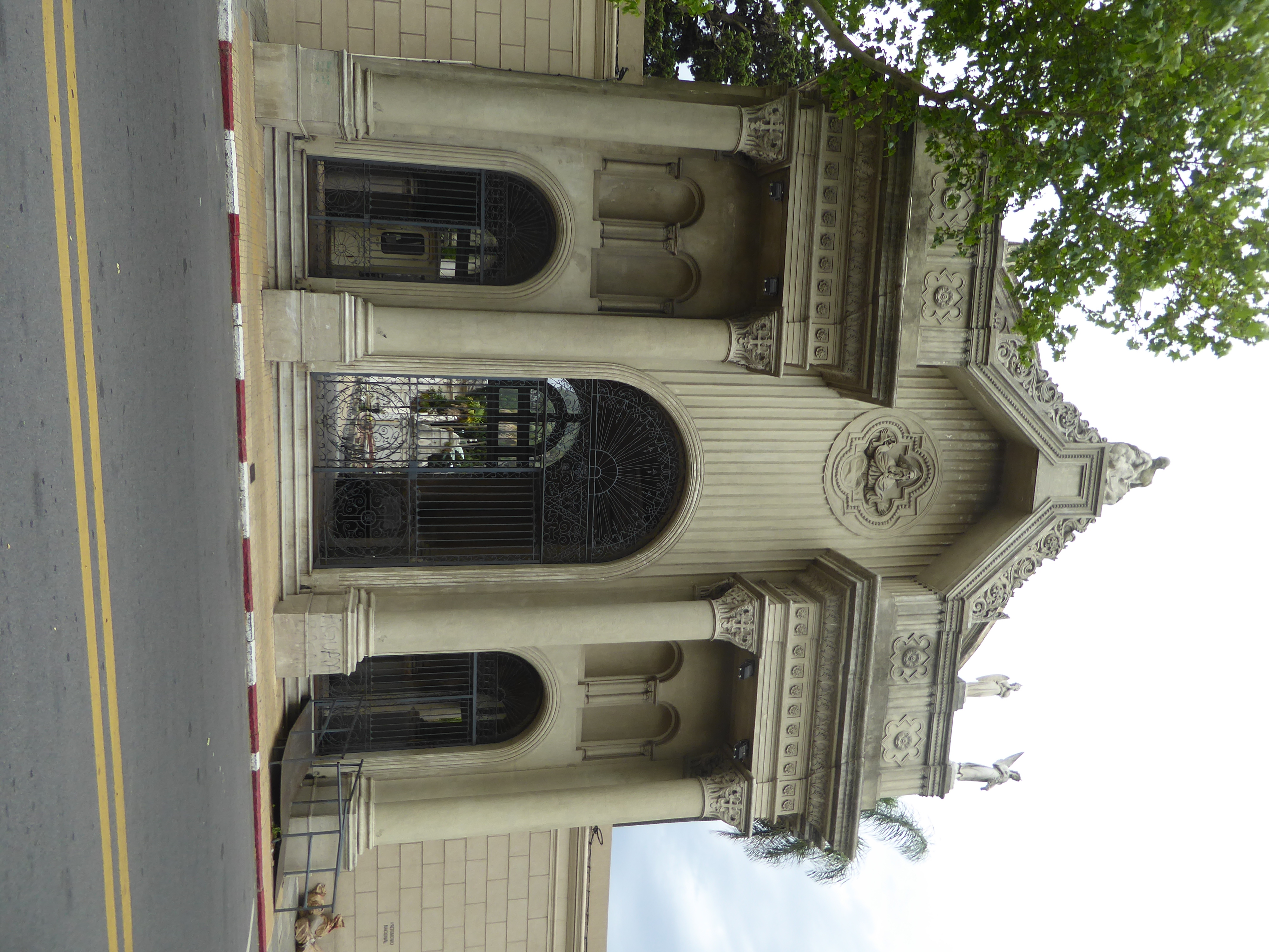 The entrance to the Central Cemetery. The cemetery architect, Carlo Zucchi, also did the city's premier Teatro Solis, but this rotunda was a