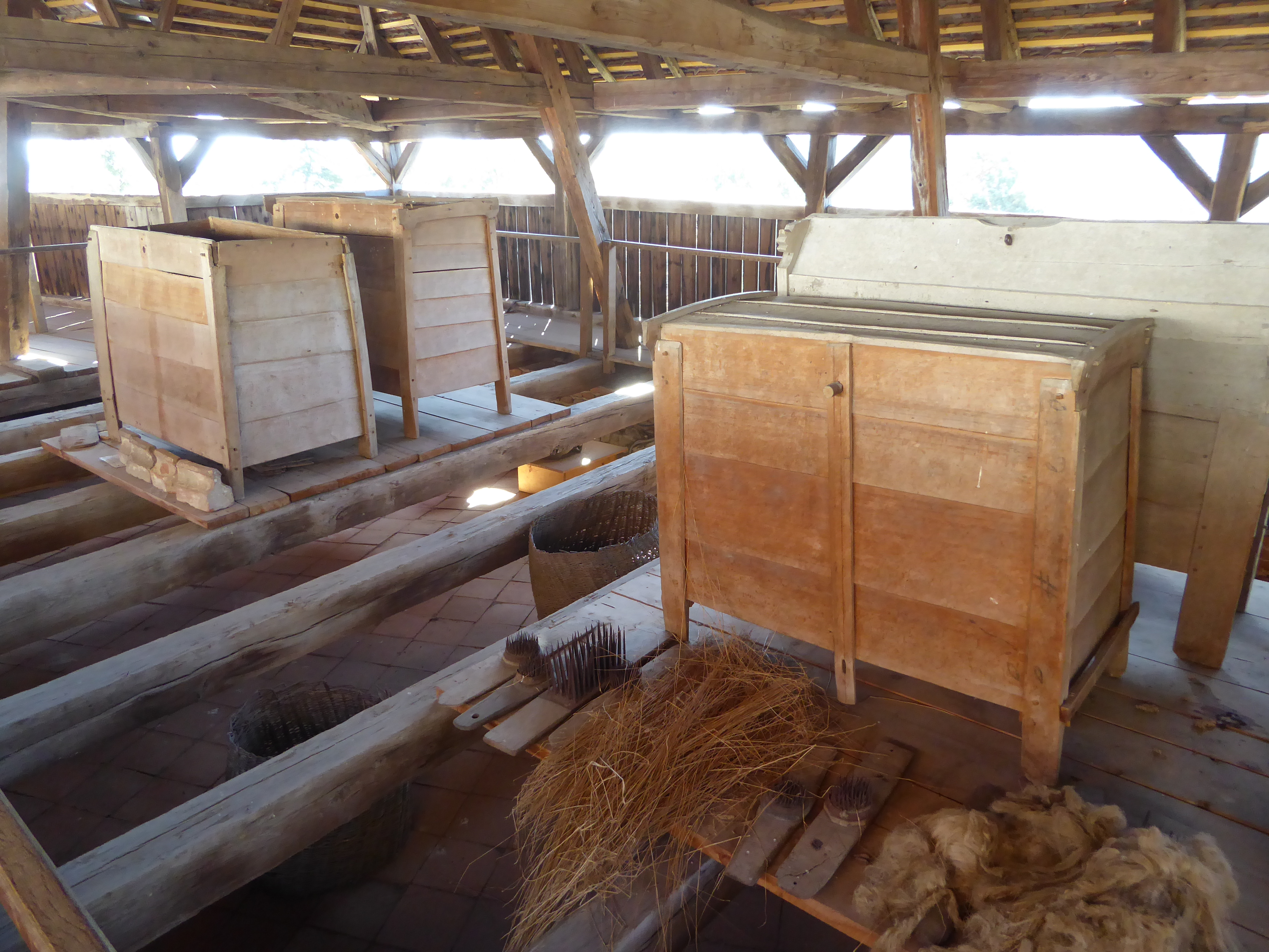 The museum contains several grain chests.