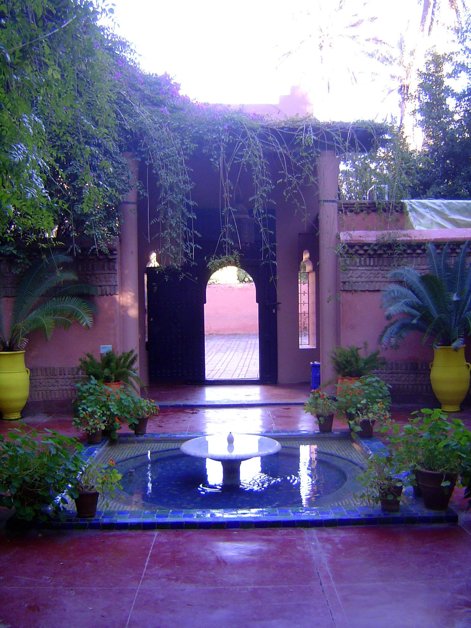 Its entrance, with a pond reminiscent of those found in the old city's courtyard homes.
