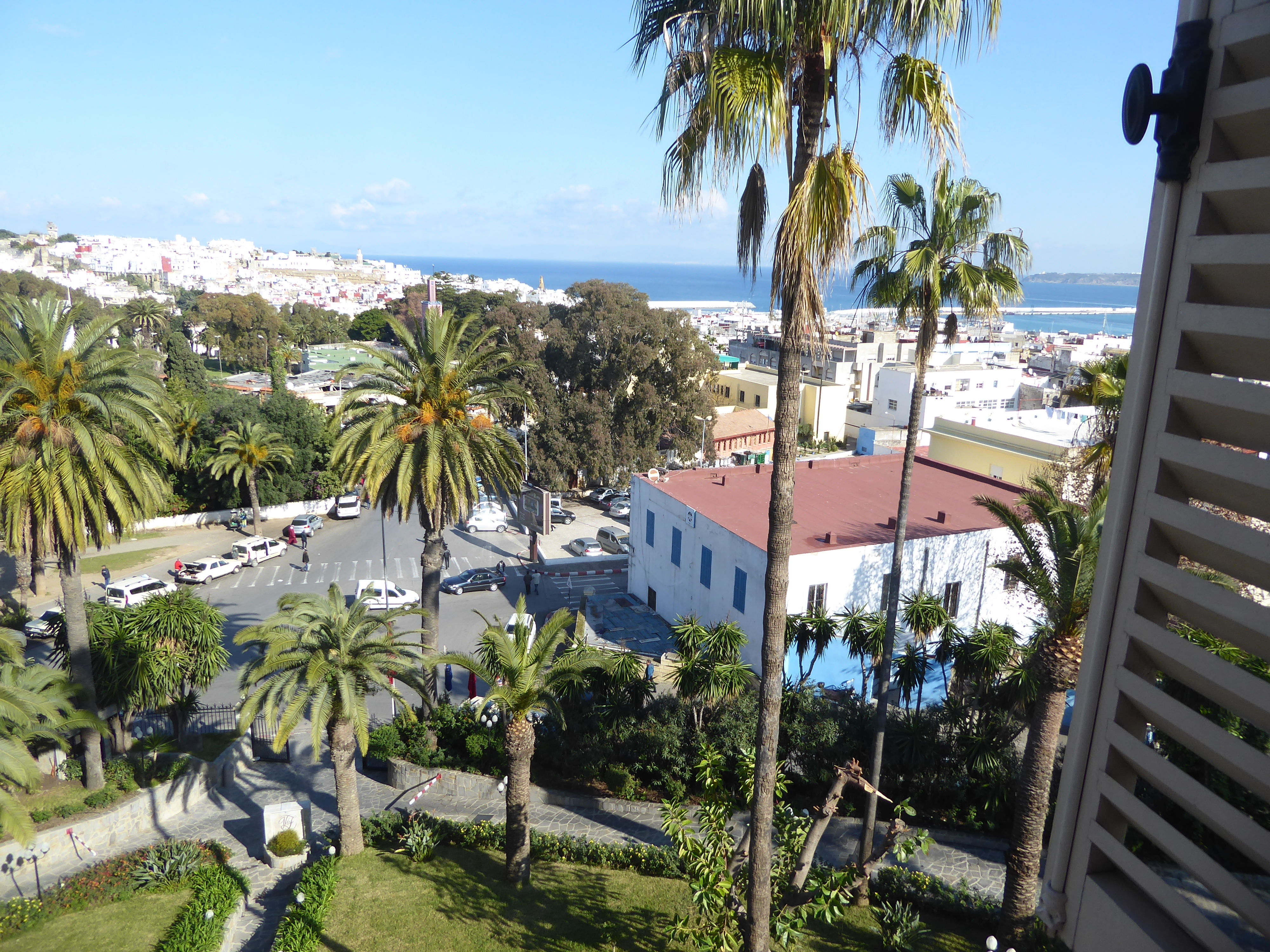 View from that room, with the Mendoubia garden on the left and the medina rising behind it. Most of this scene appears in "Paysage vu d'une