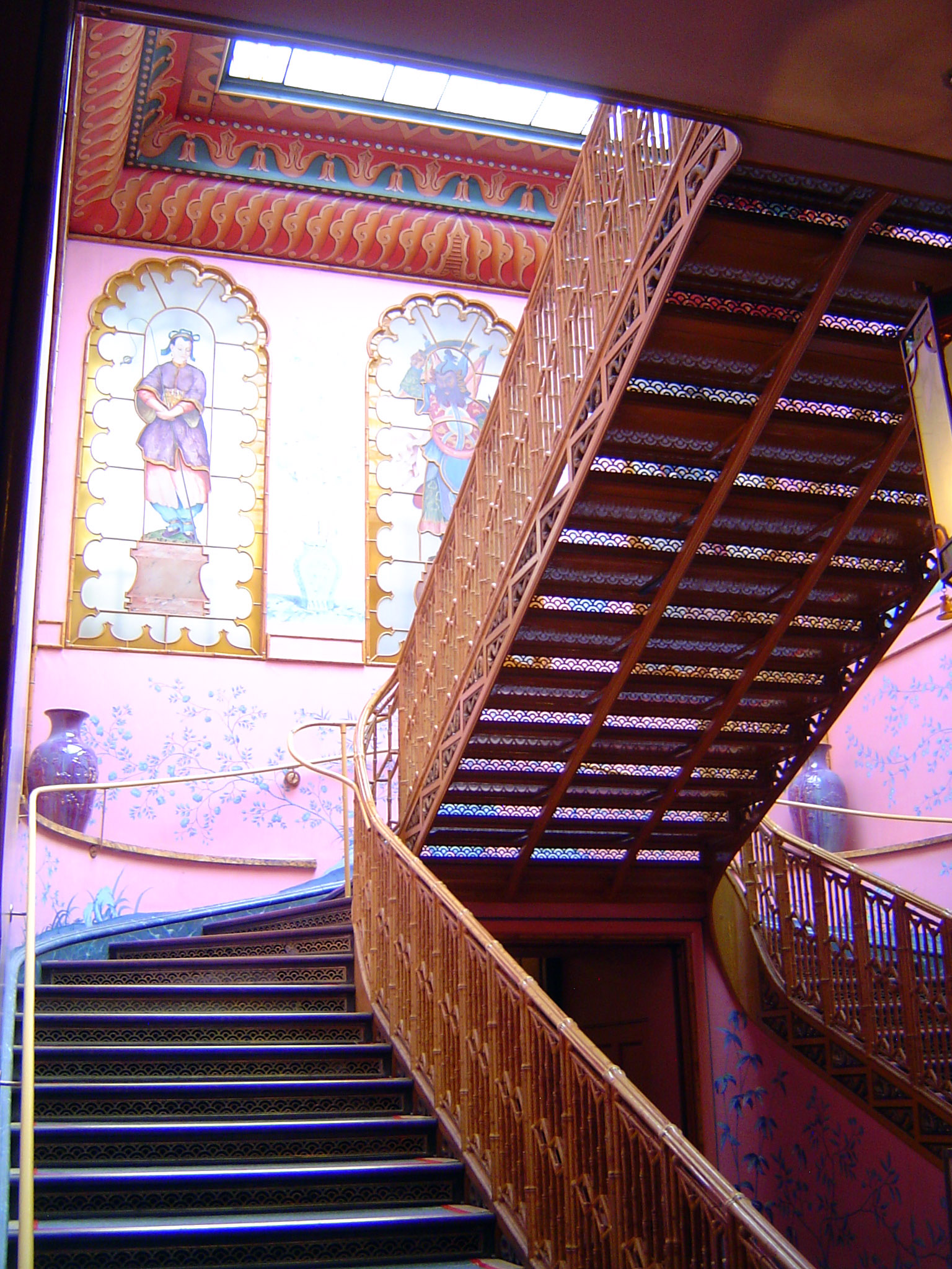 The grand staircase. Caution: many of the bedrooms in the remodeled hotel are in a newly built west wing. Plumbing an old building is wicked