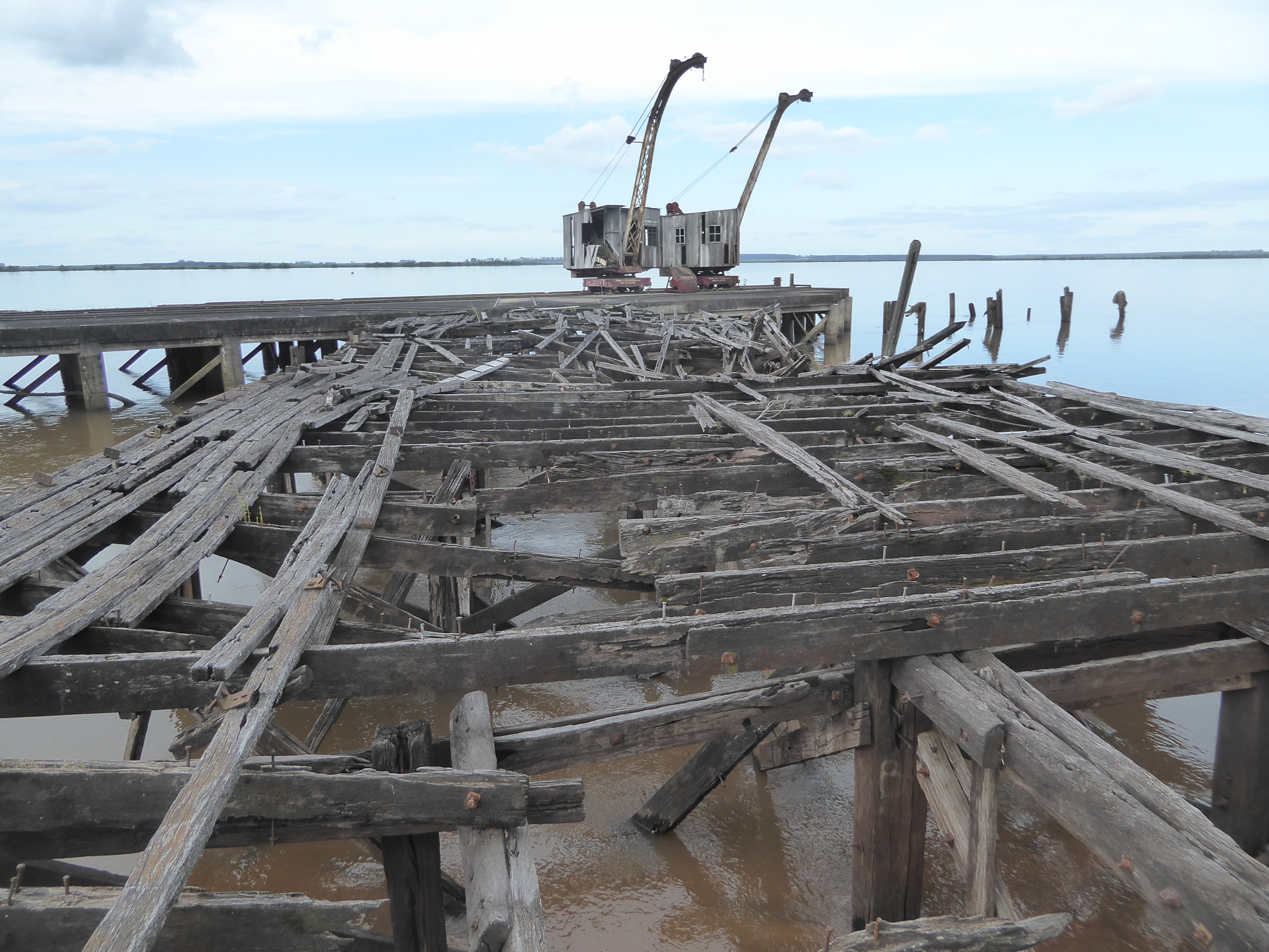 Products ready for export were carted over to this dock, a relic if ever there was one.