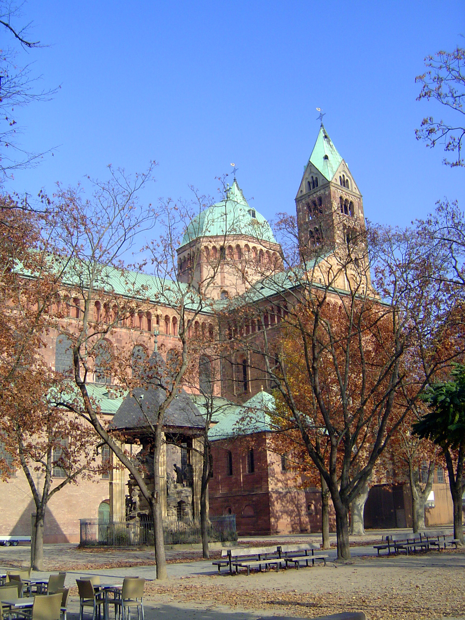 Looking back to the south transept.