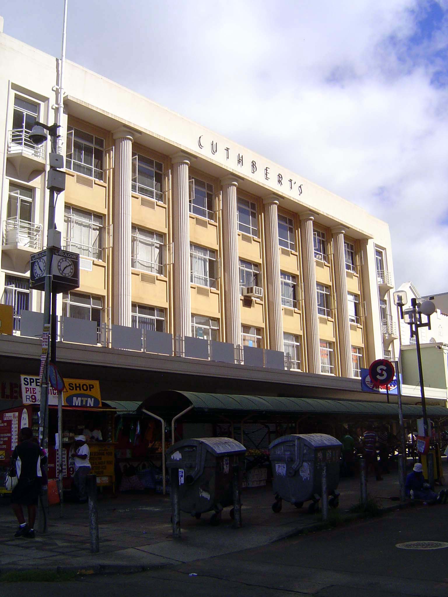 Originally a department store, Cuthbert's has been subdivided and rented to an assortment of businesses.