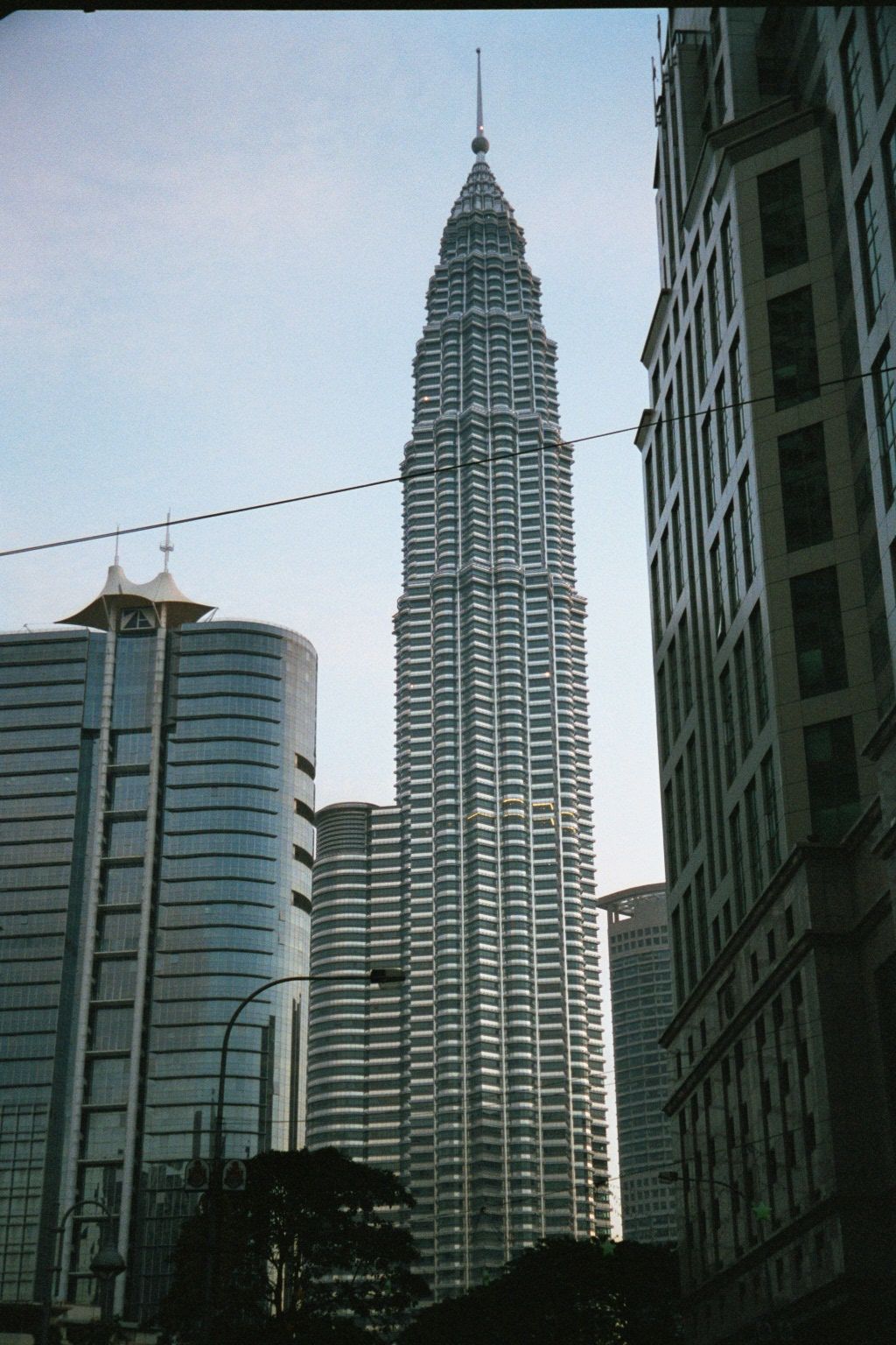 One of the twin Petronas Towers, completed in 1998 and for six years the world's tallest skyscrapers.