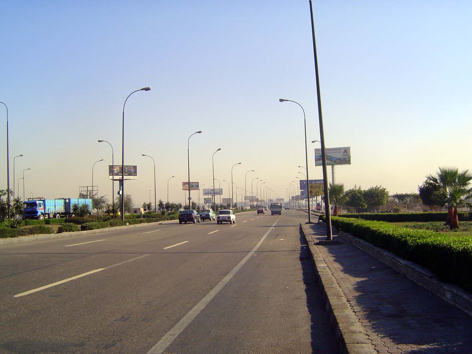 Morning on the Cairo to Ismailia highway.