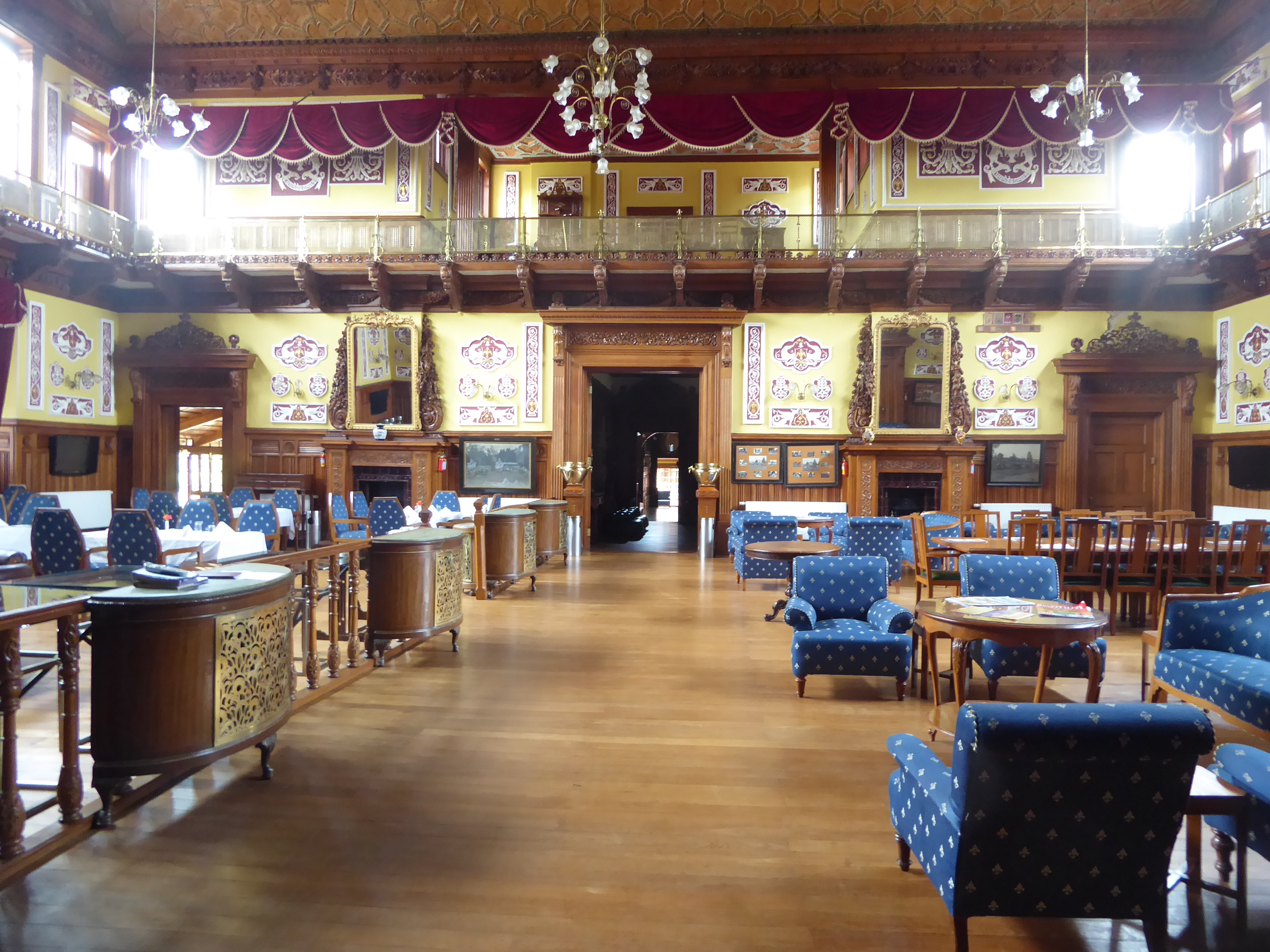 The old ballroom is now a restaurant.