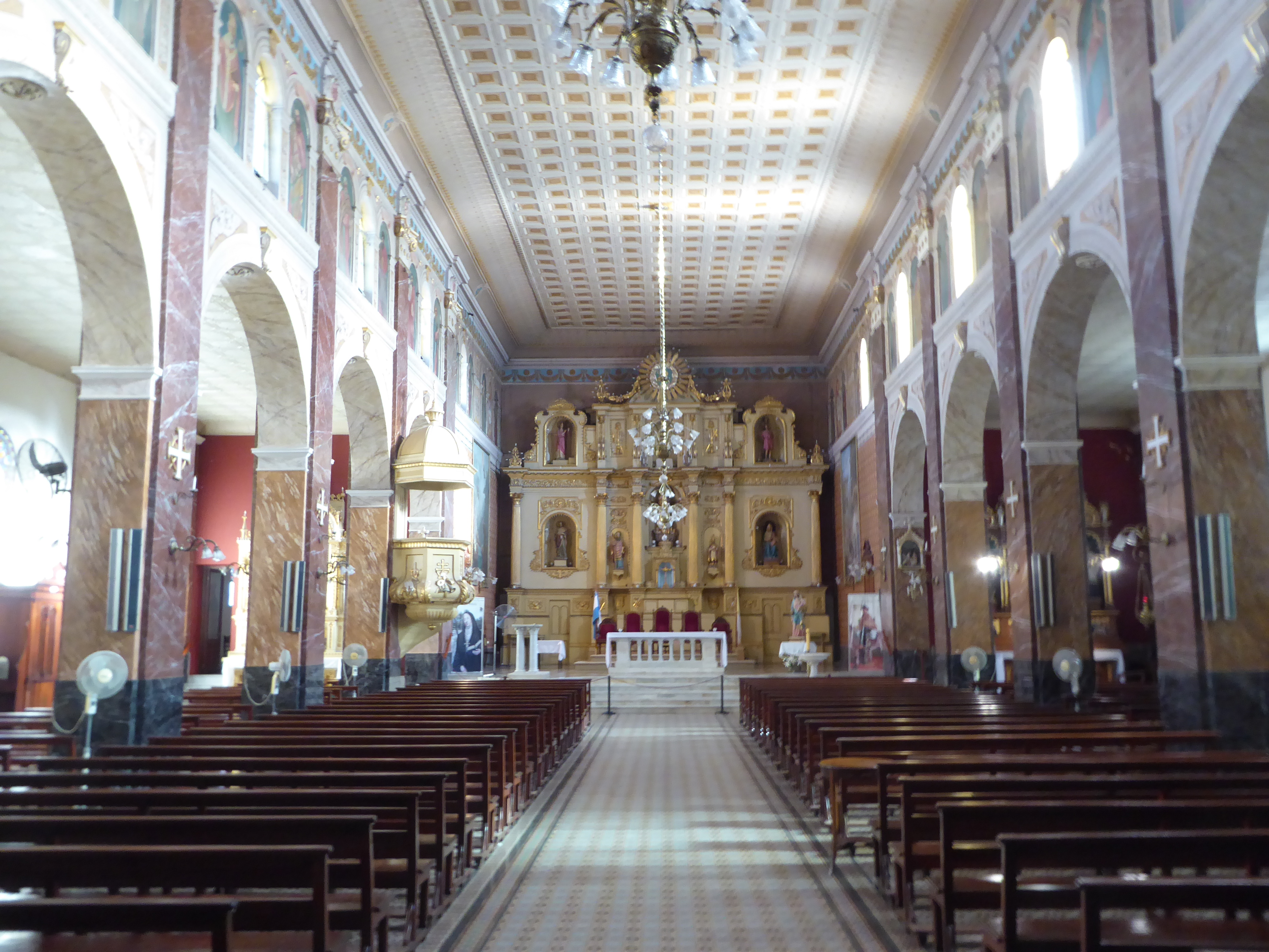 Interior: lots of marble and gold.