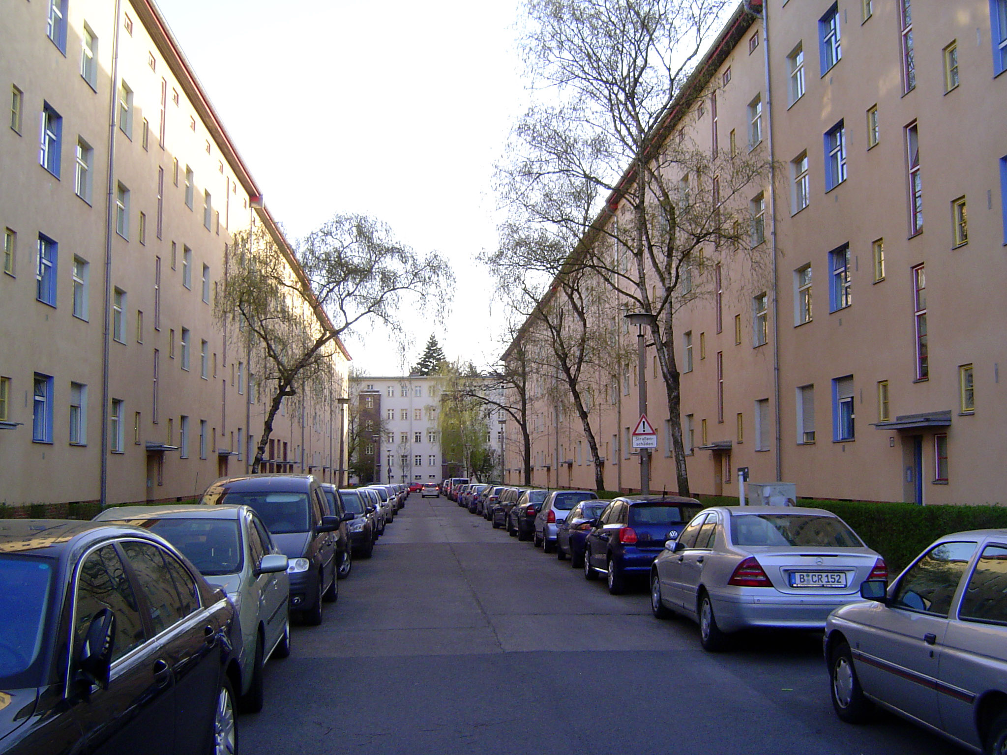 The streets between the buildings are fairly grim.