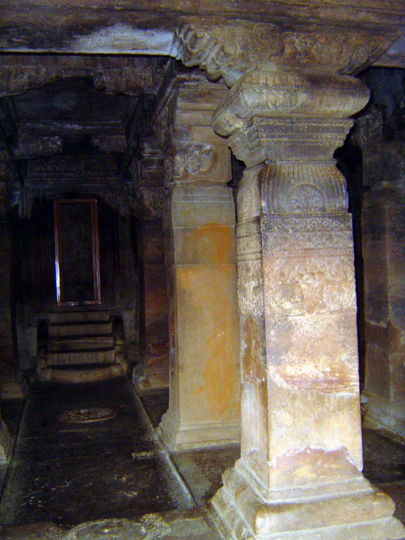 The depth of the cave.