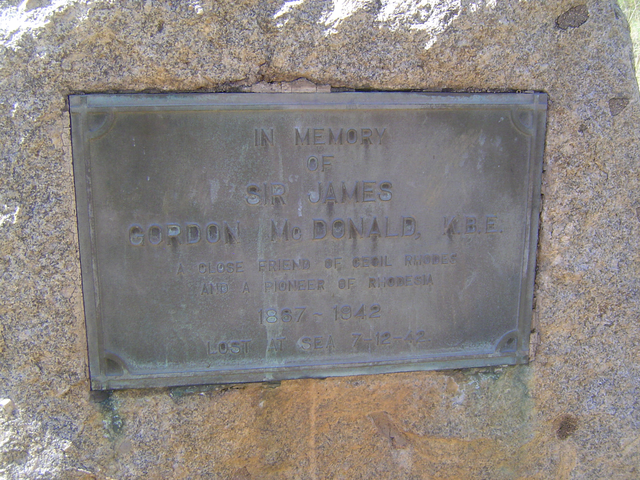 We saw McDonald's name on the stone outside the Empire Club. He was one of more than 600 people on board the Ceramic, which late in 1942 sai