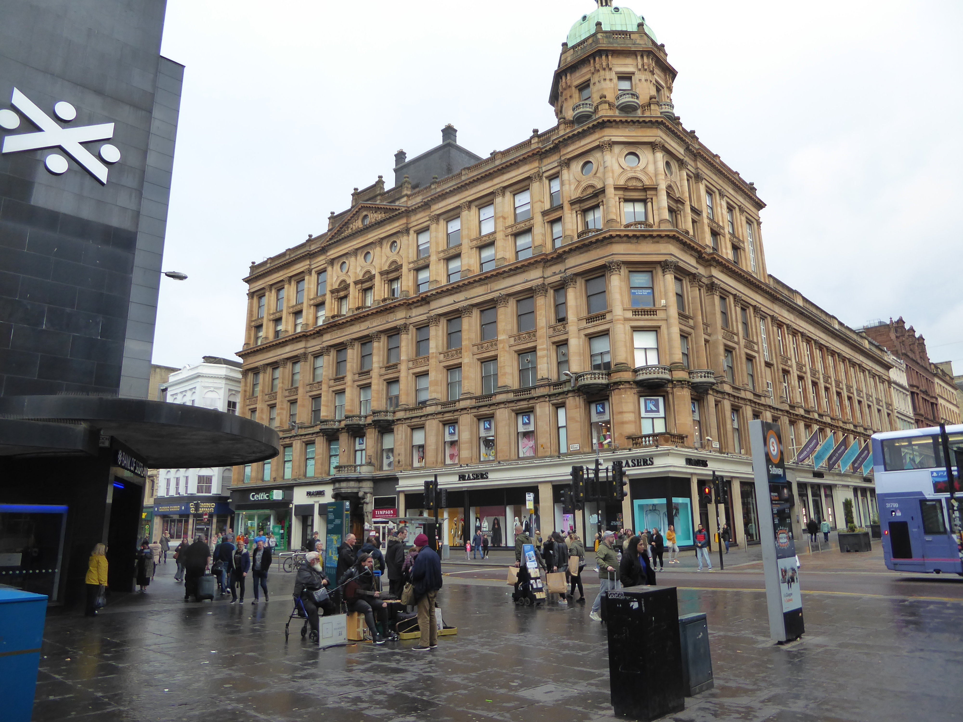 We haven't moved, only turned to take a look at Fraser's, a department store. We'll come back and look at it more later, but for now just no