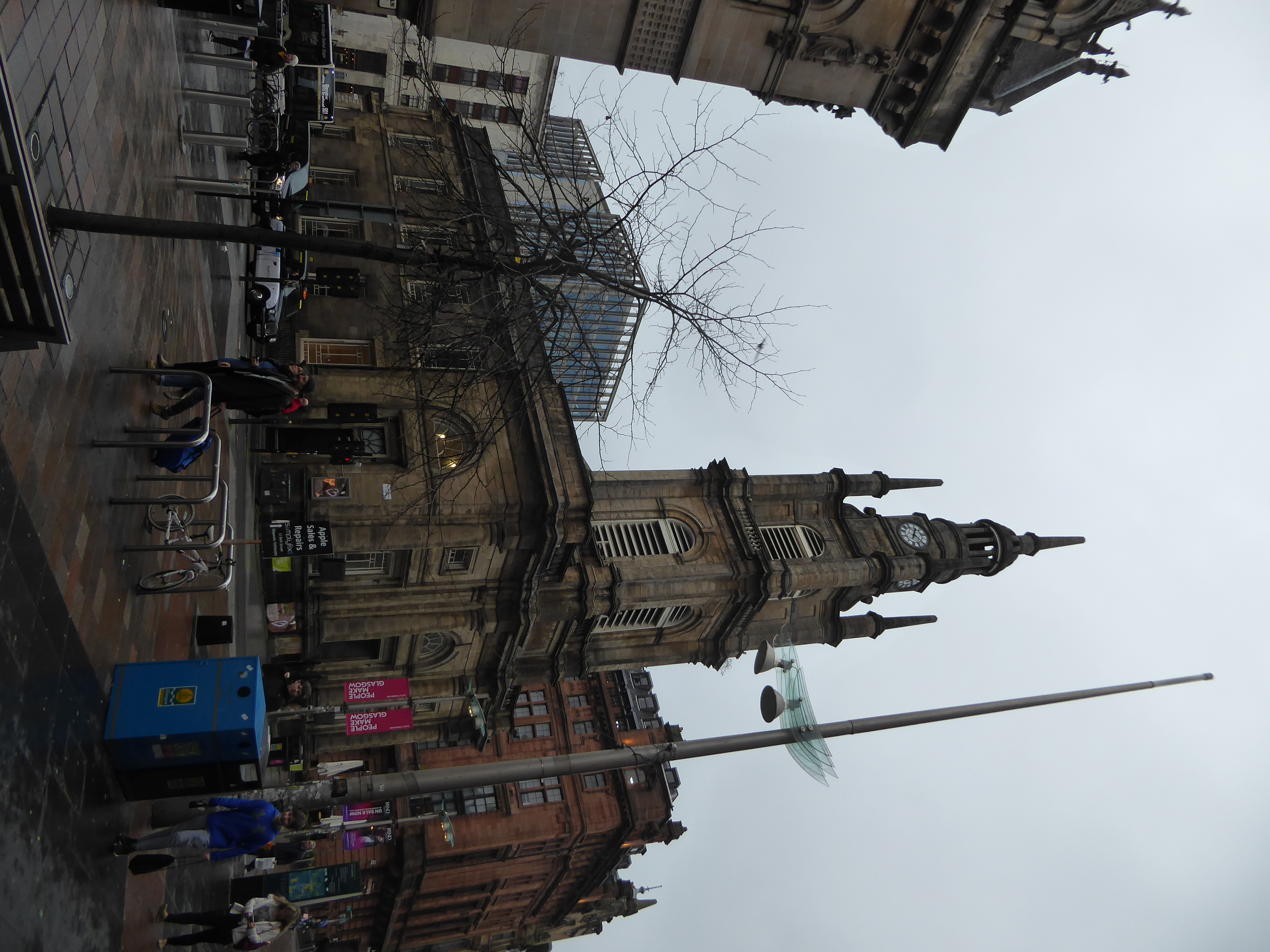 We've come about 800 feet down Buchanan to St. George's Tron, a box of a church completed in 1809 and most noteworthy possibly for its tower