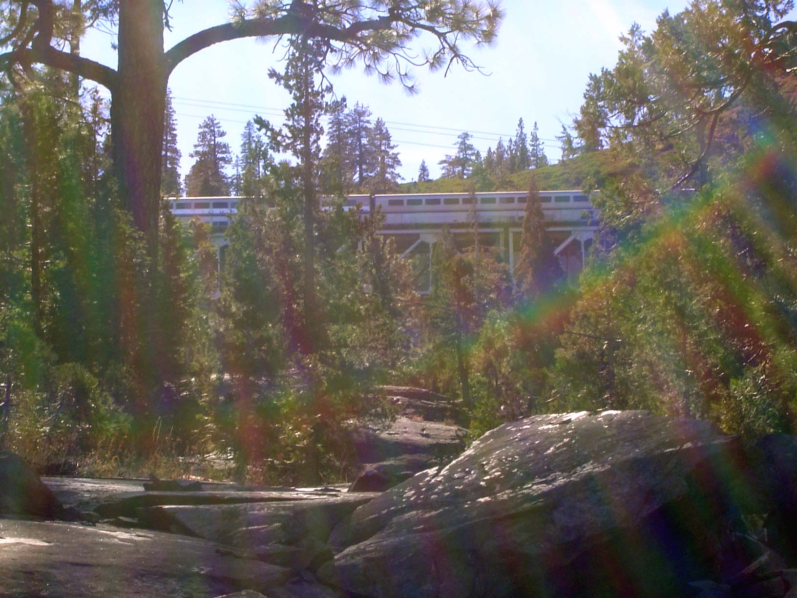 We're in the valley of the South or South Fork Yuba River and chasing the Zephyr.