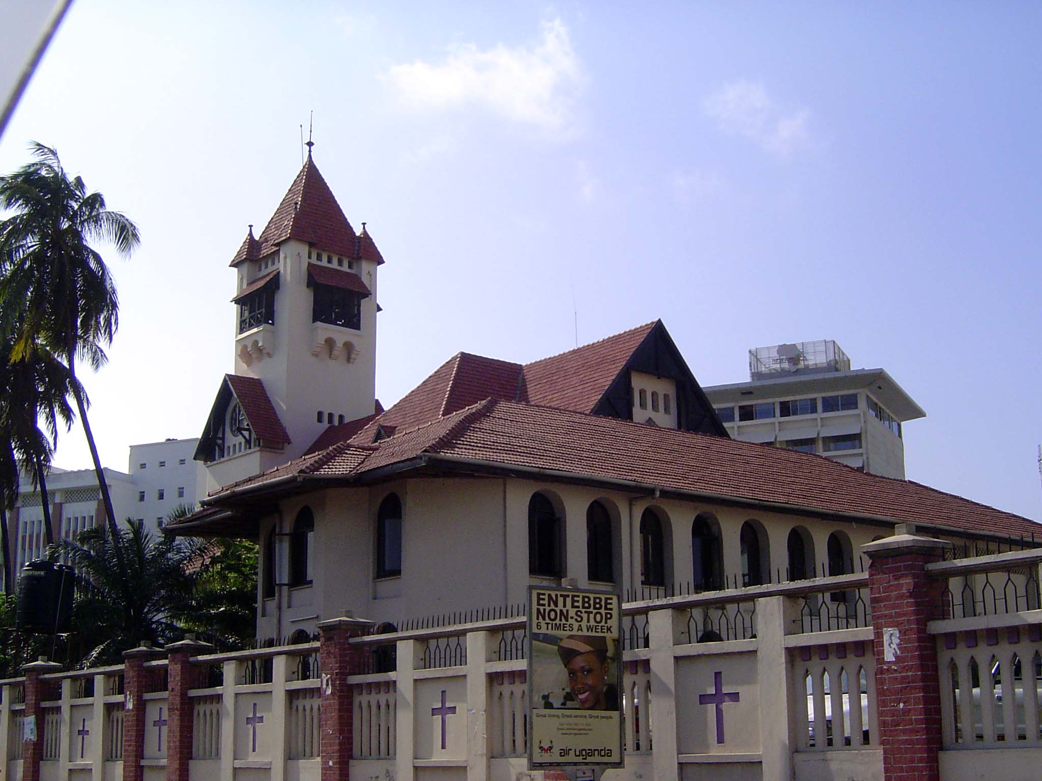 The building peeking over the right shoulder is the rebuilt New Africa Hotel, built on the site of the original New Africa, whose design was