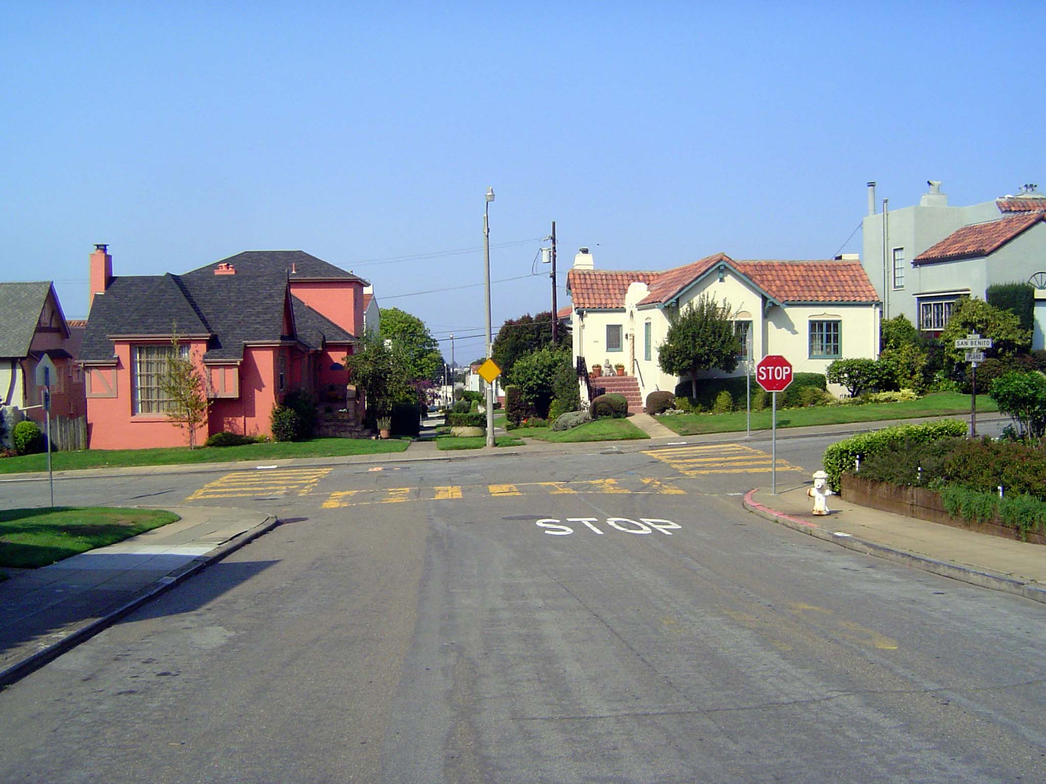 Nor did he have anything to say about the quasi-Spanish homes lining this pedestrian alley that led to his junior-high school.