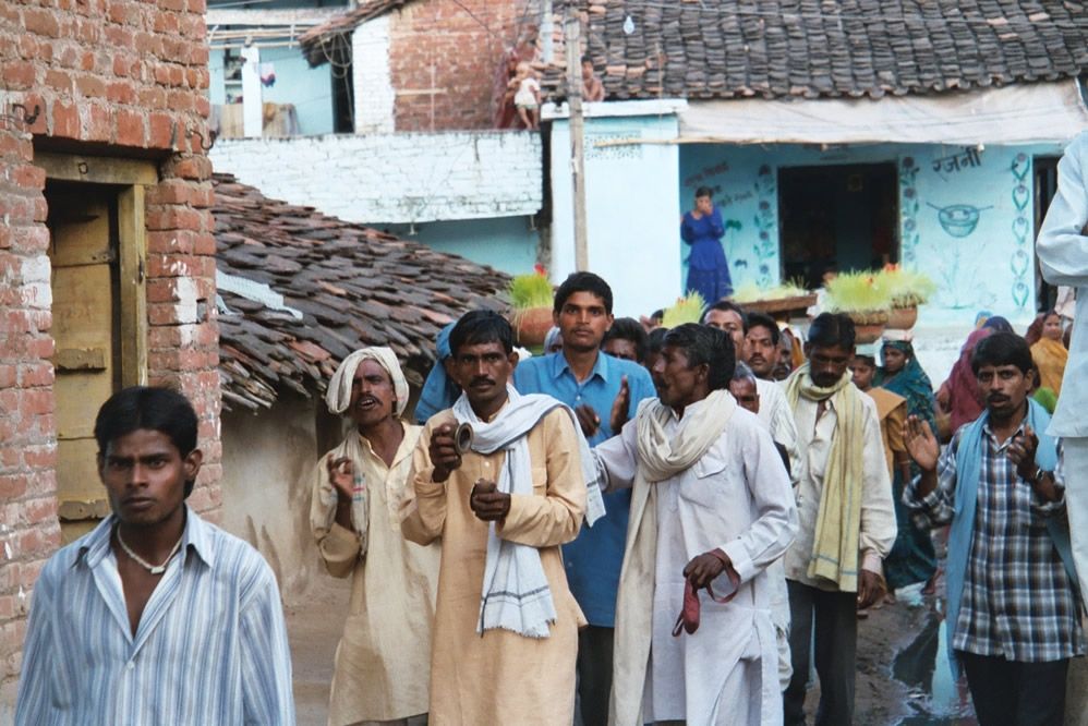 A procession, prompted by the Durgapuja.