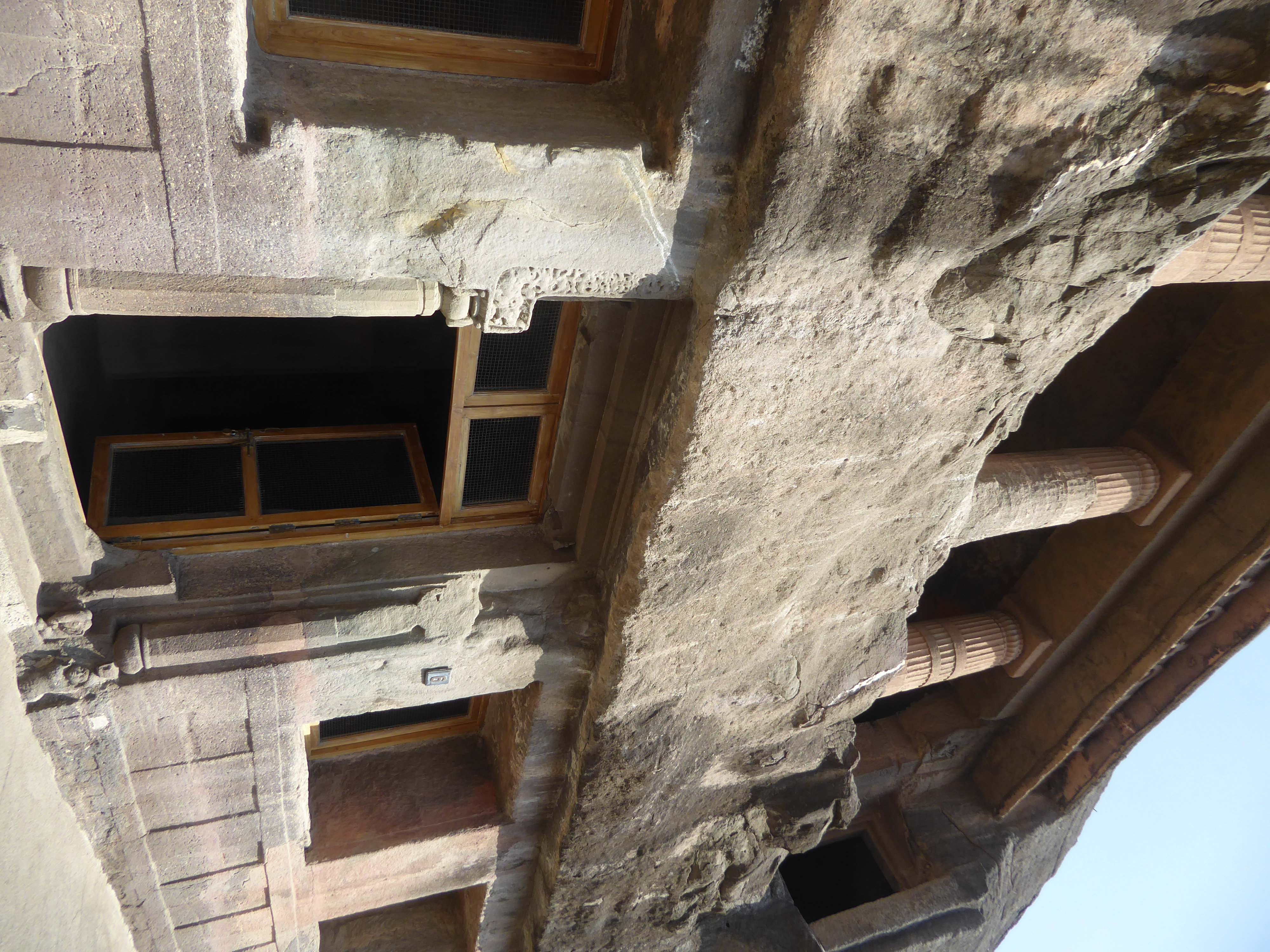 Uniquely, Cave 6 has two stories; the upper was later and deeper. Its builders had greater ambitions but never saw them through.