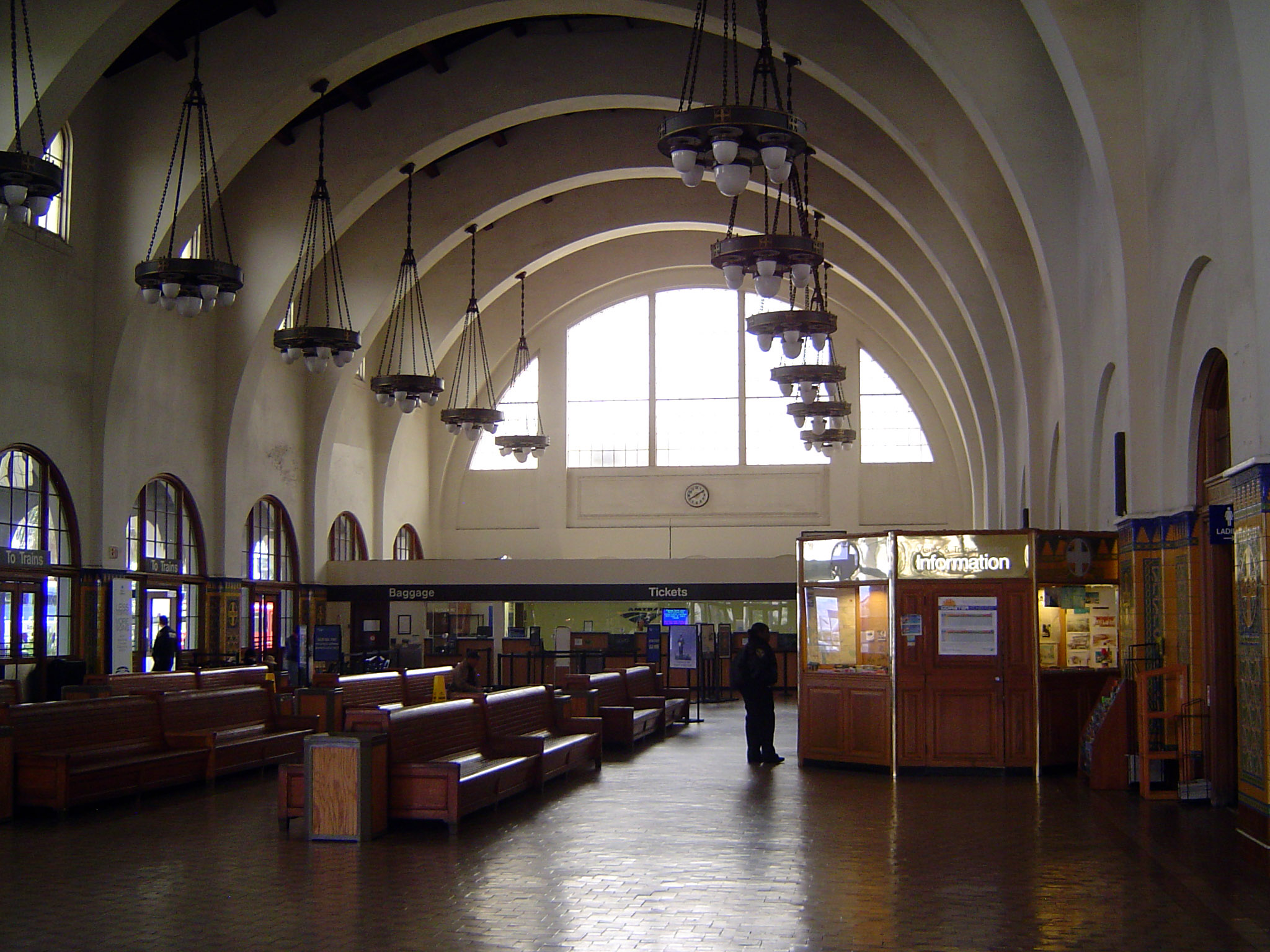 Waiting room. Notice the tile on the walls.