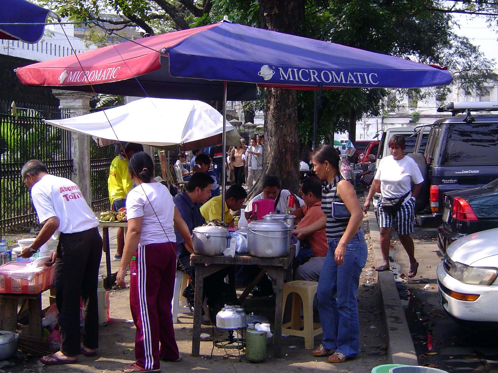 Outside, a more typical and much, much cheaper place.