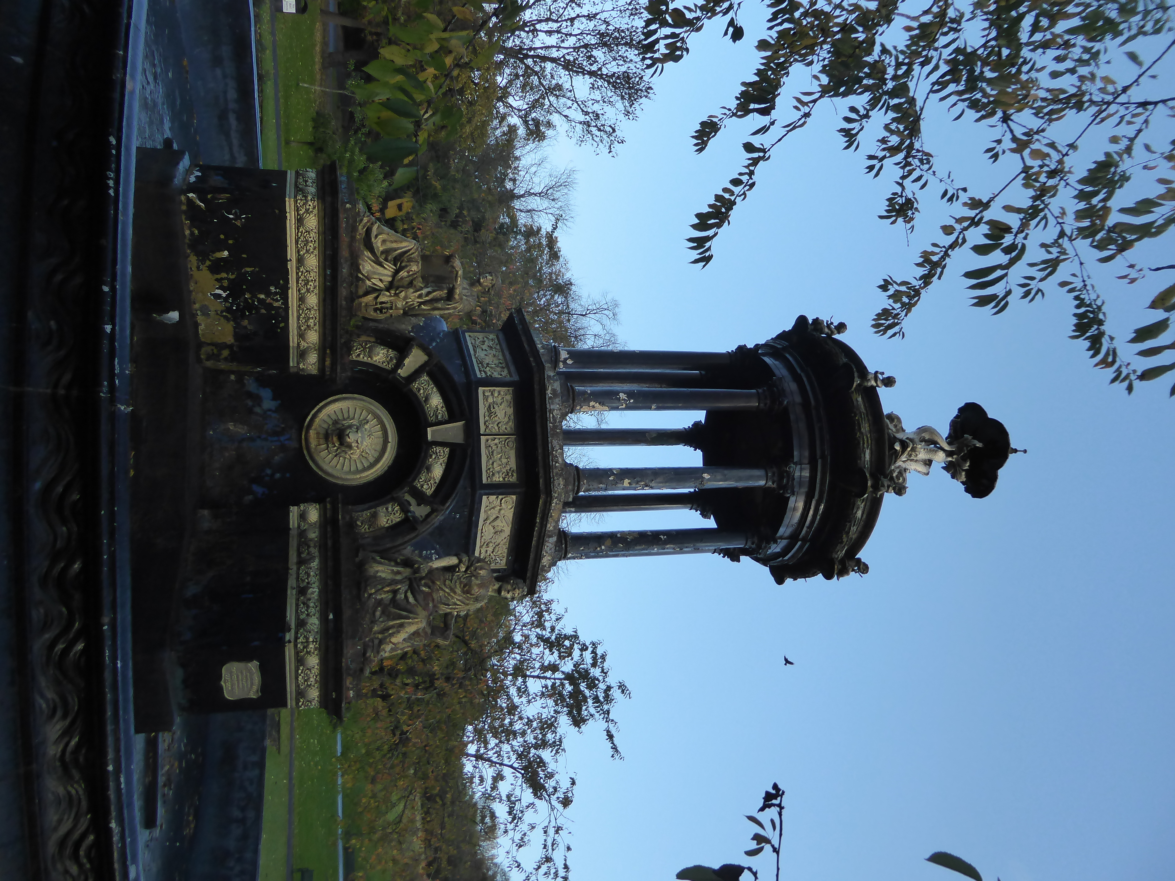 Like the Doulton Fountain at the Glasgow Green, this fountain was on display at the city's International Exhibition of 1888 and was later mo