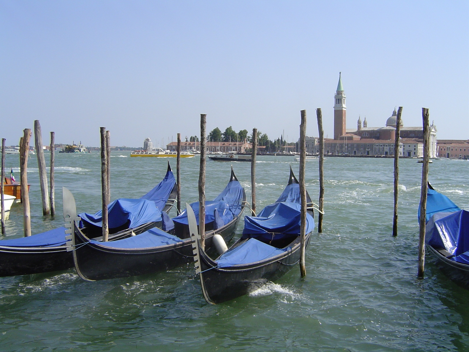That iconic view comes from the small Isola San Georgio, seen here from the Molo or sea wall at the Doge's Palace. The Isola San Georgio is