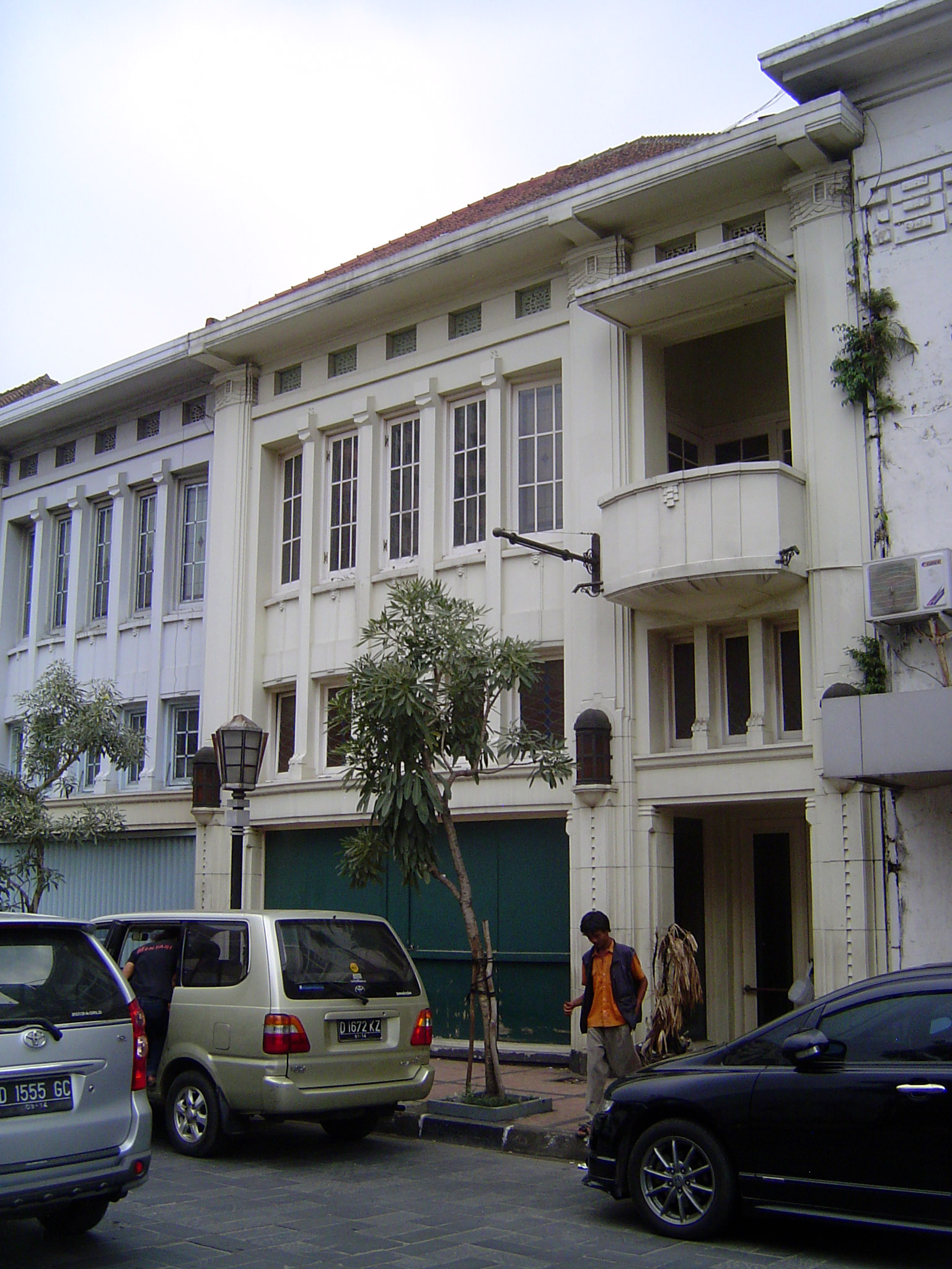 A lineup of office buildings on Jalan Braga.