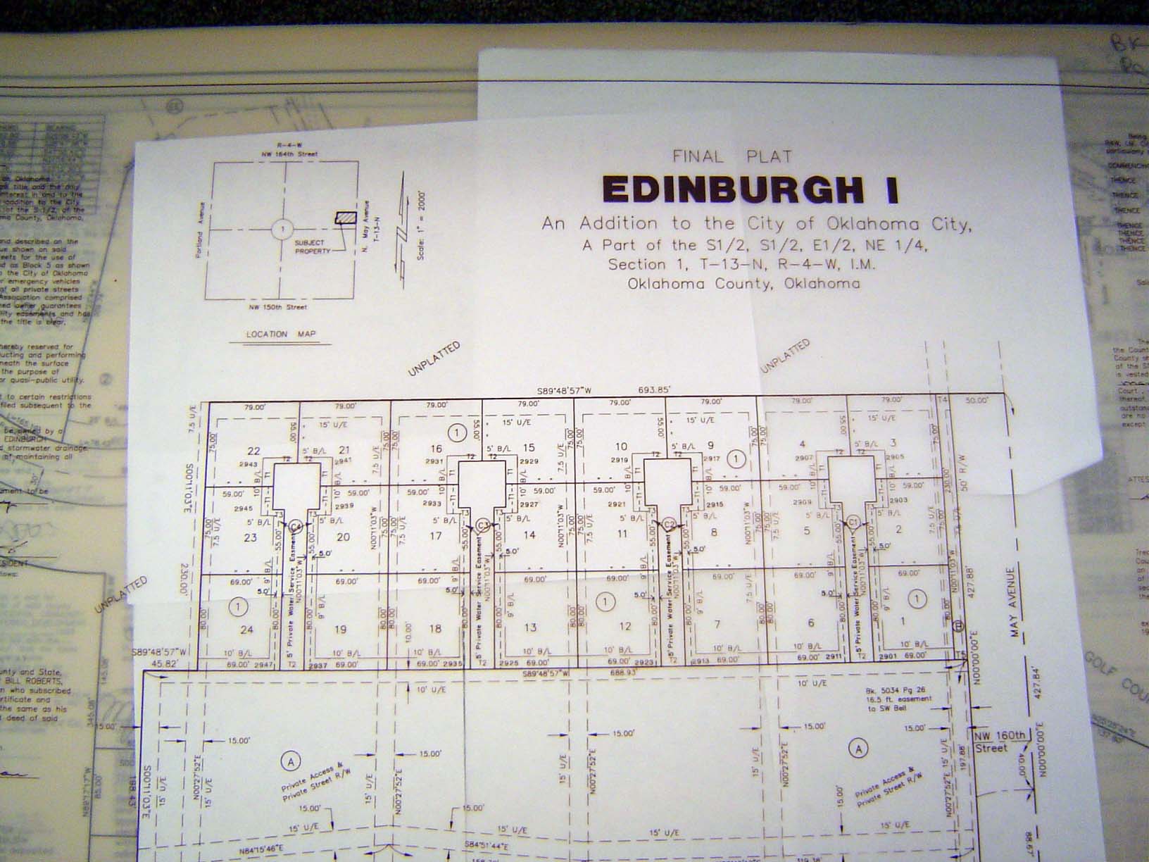 Fast forward 30 years to Edinburgh, a development also off May but a couple of miles north of Acropolis. At the base of the plat is a blank