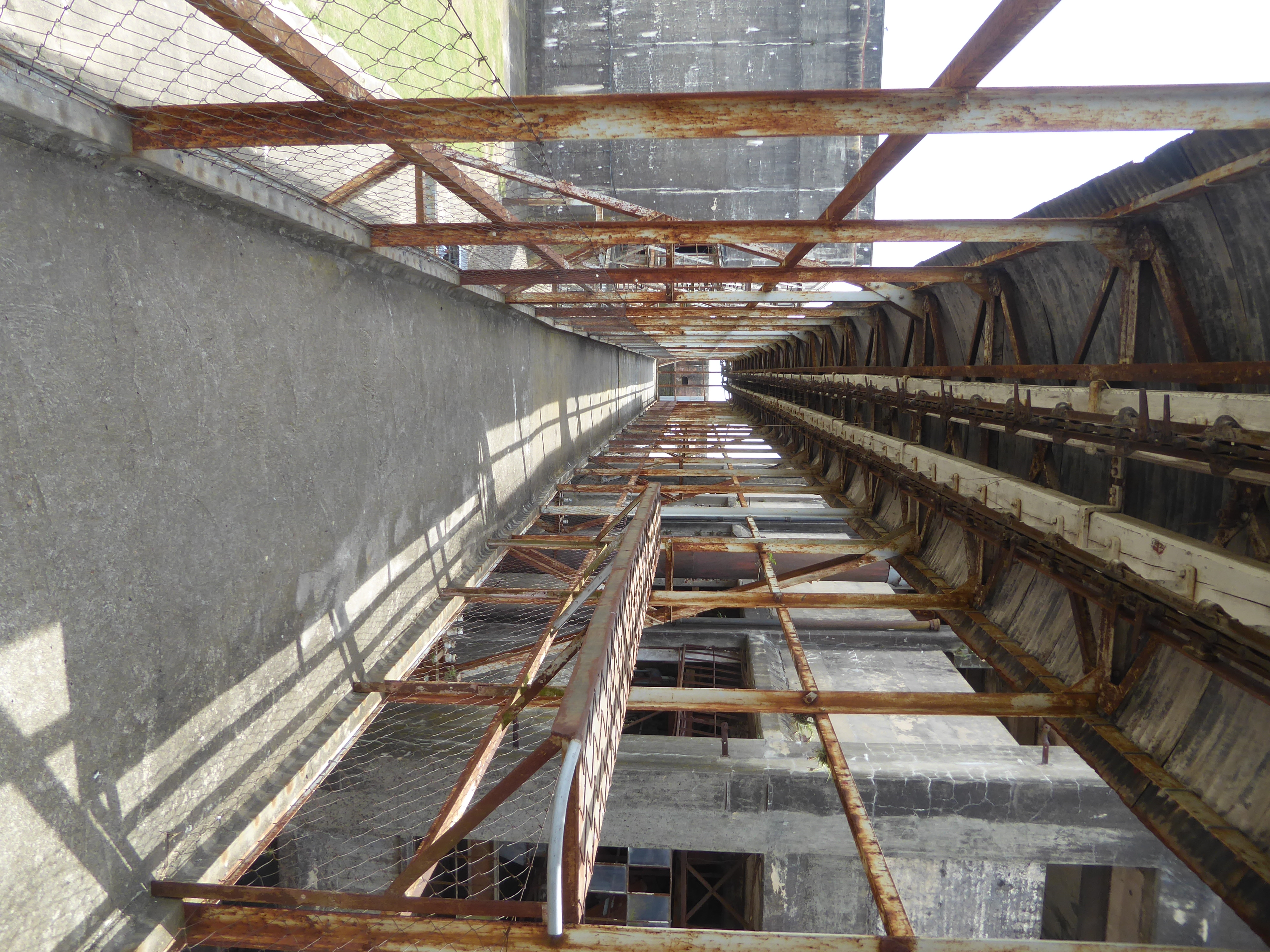 By the 1920s, beef halves were railed down this way to the refrigerator building.