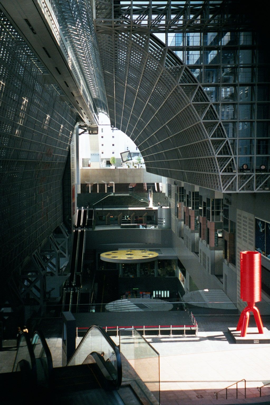 The atrium is open to the outside, but if you open a hotel window silent alarms go off.