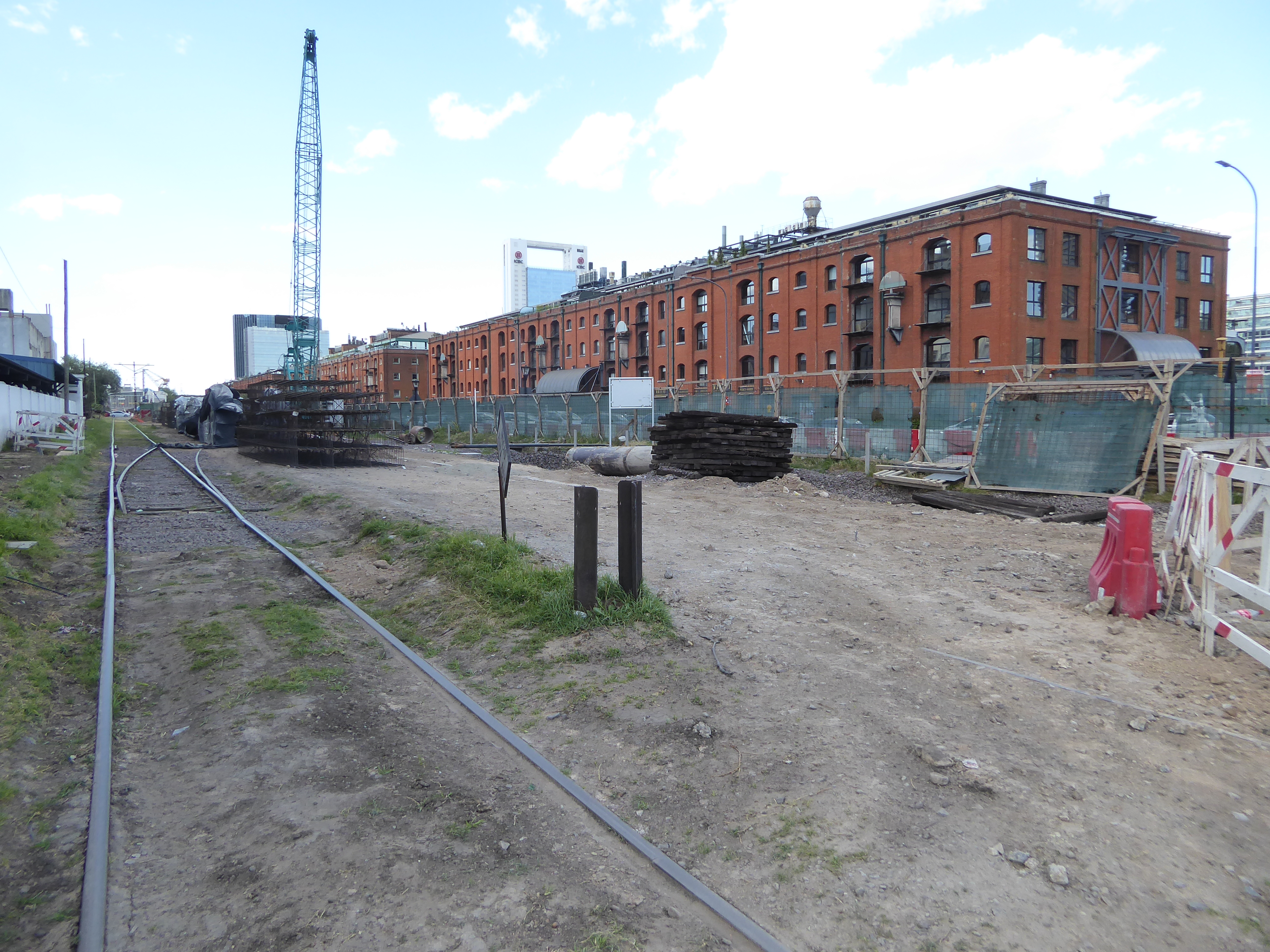 Here's the line-up of some of those warehouses on the landward side.