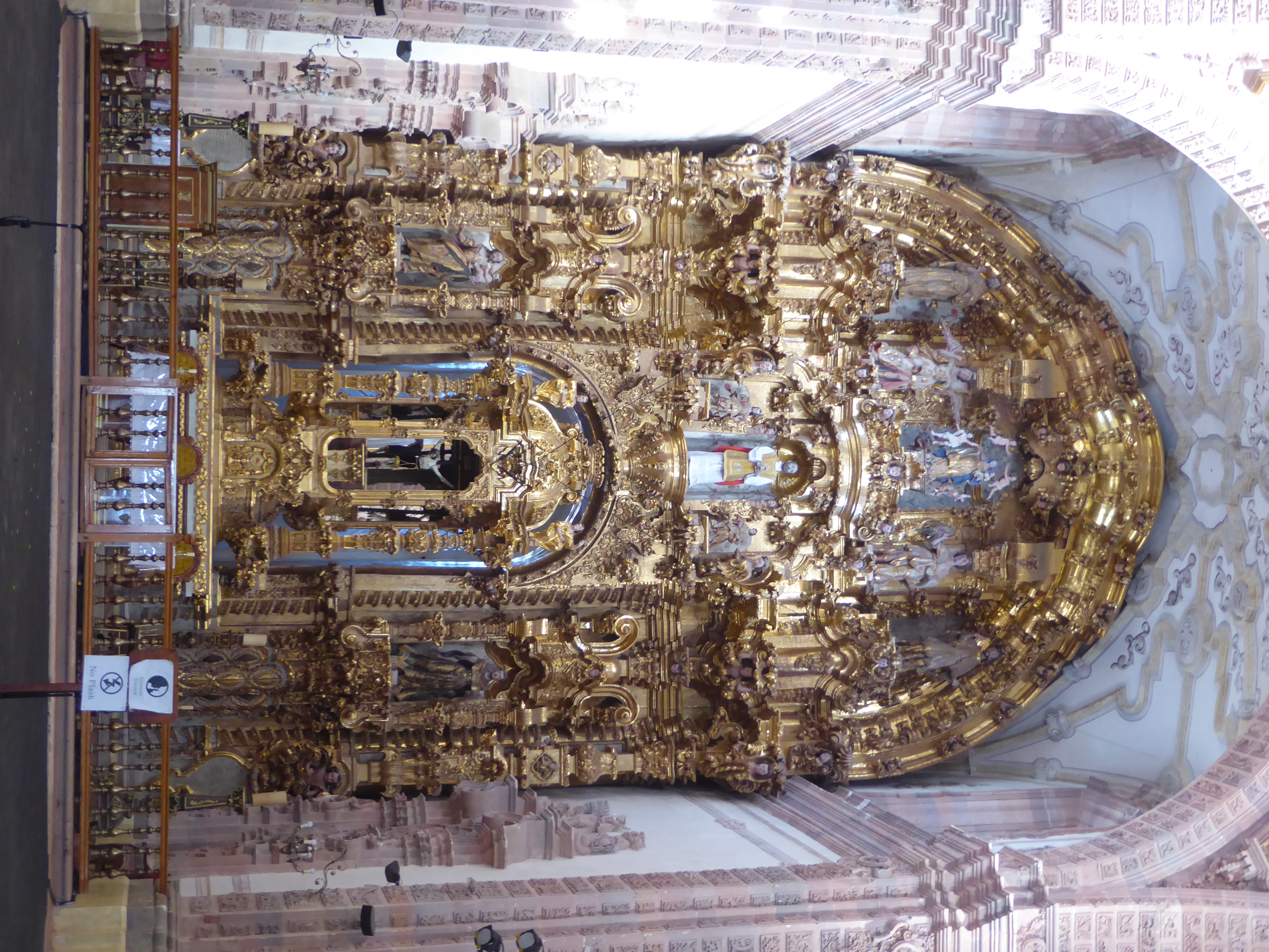 Gold is thick on three altarpieces. This one is front and center.