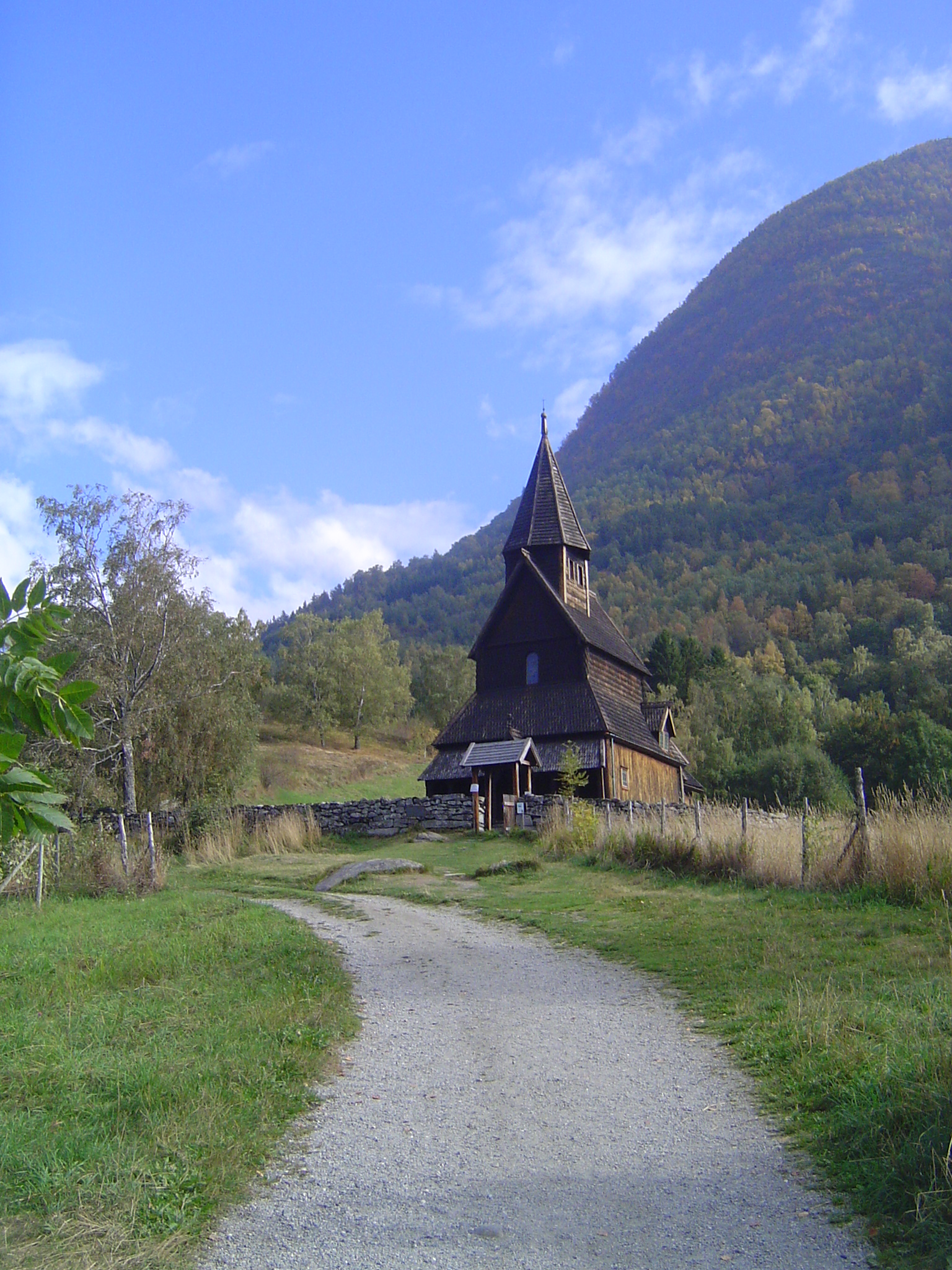 Here's the Urnes stave church, built about 1150 and the oldest surviving stave church, though the steeple is obviously a much later addition