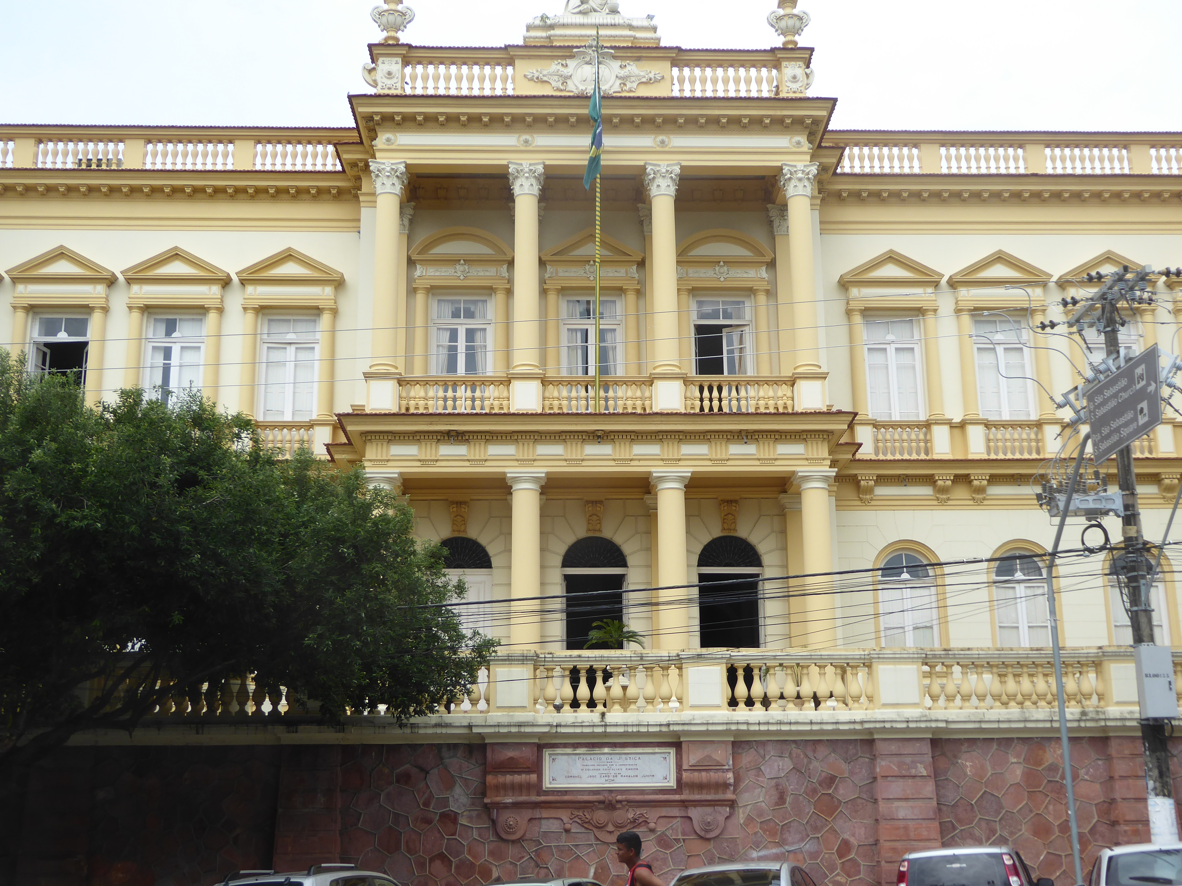 Lots of infrastructure is left over from those days. Here's the 1900 Palace of Justice, built by the—I don't have to tell you—Ribeiro admini