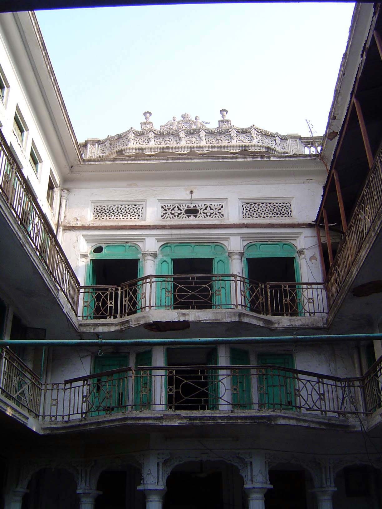 The courtyard.