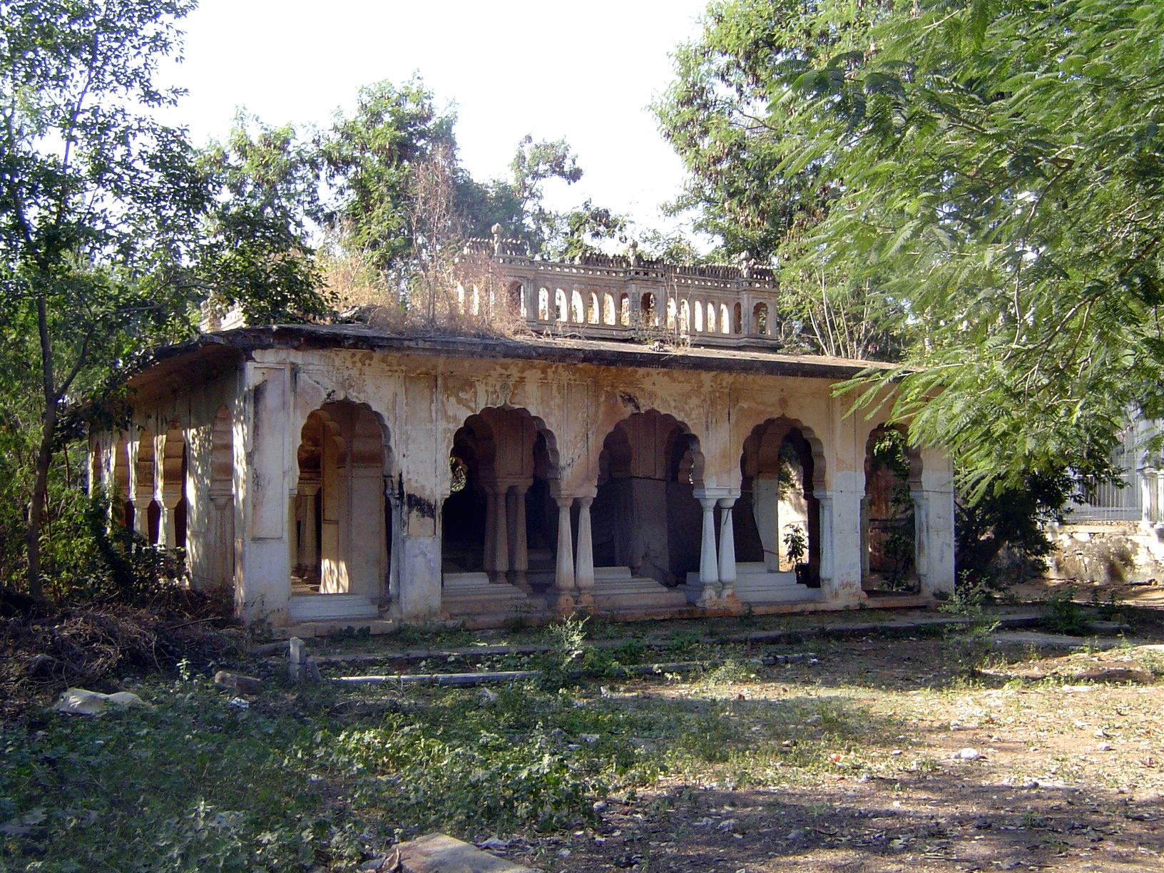 The tombs are about three miles east of Char Minar and in what is now a suburban district. Twenty years ago, they were neglected and taken o