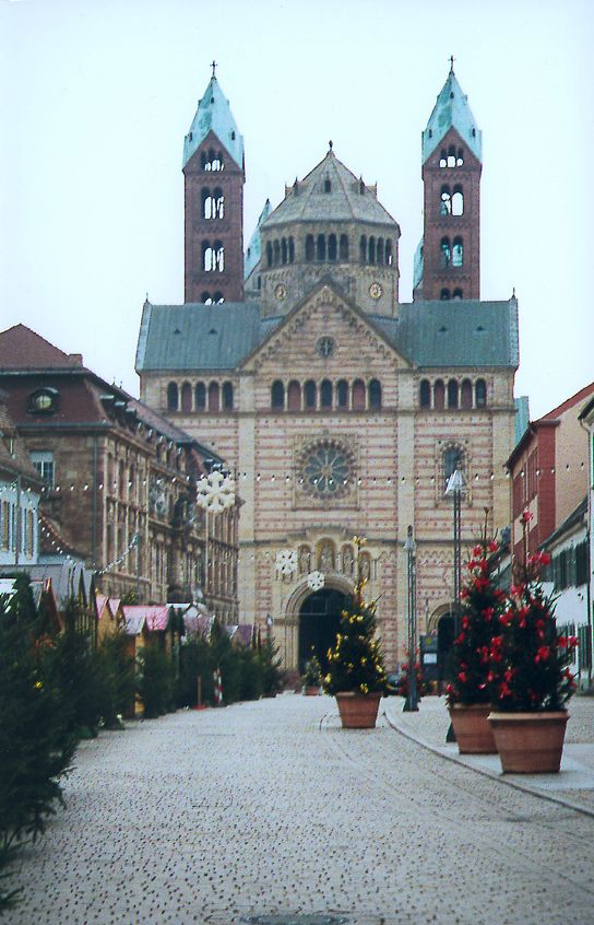 Maximilian leads straight to the Domplatz, or cathedral square. Calm thy skeptical palpitations: Speyer was mostly built in the 11th century