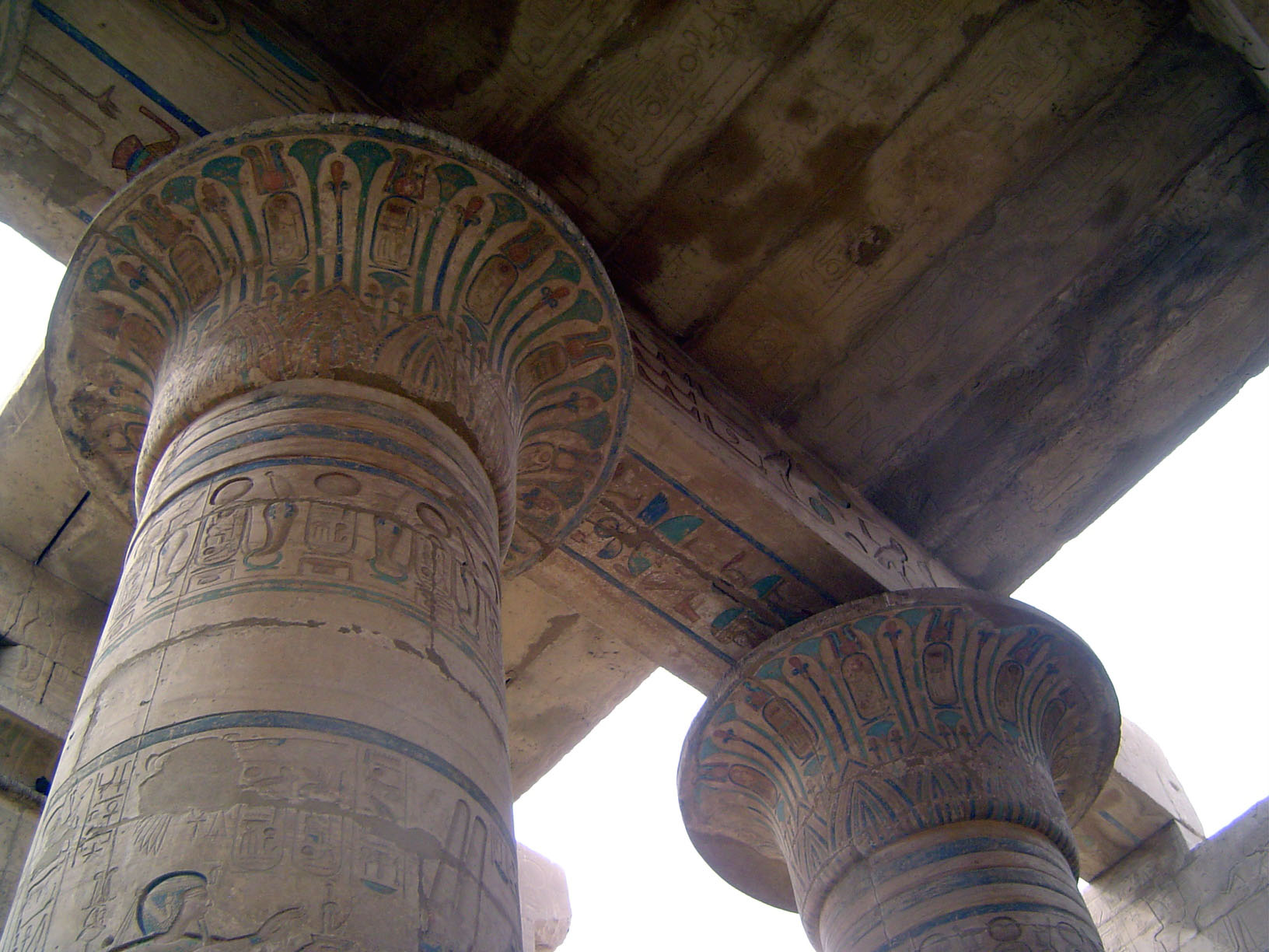 Columns in the hypostyle hall.
