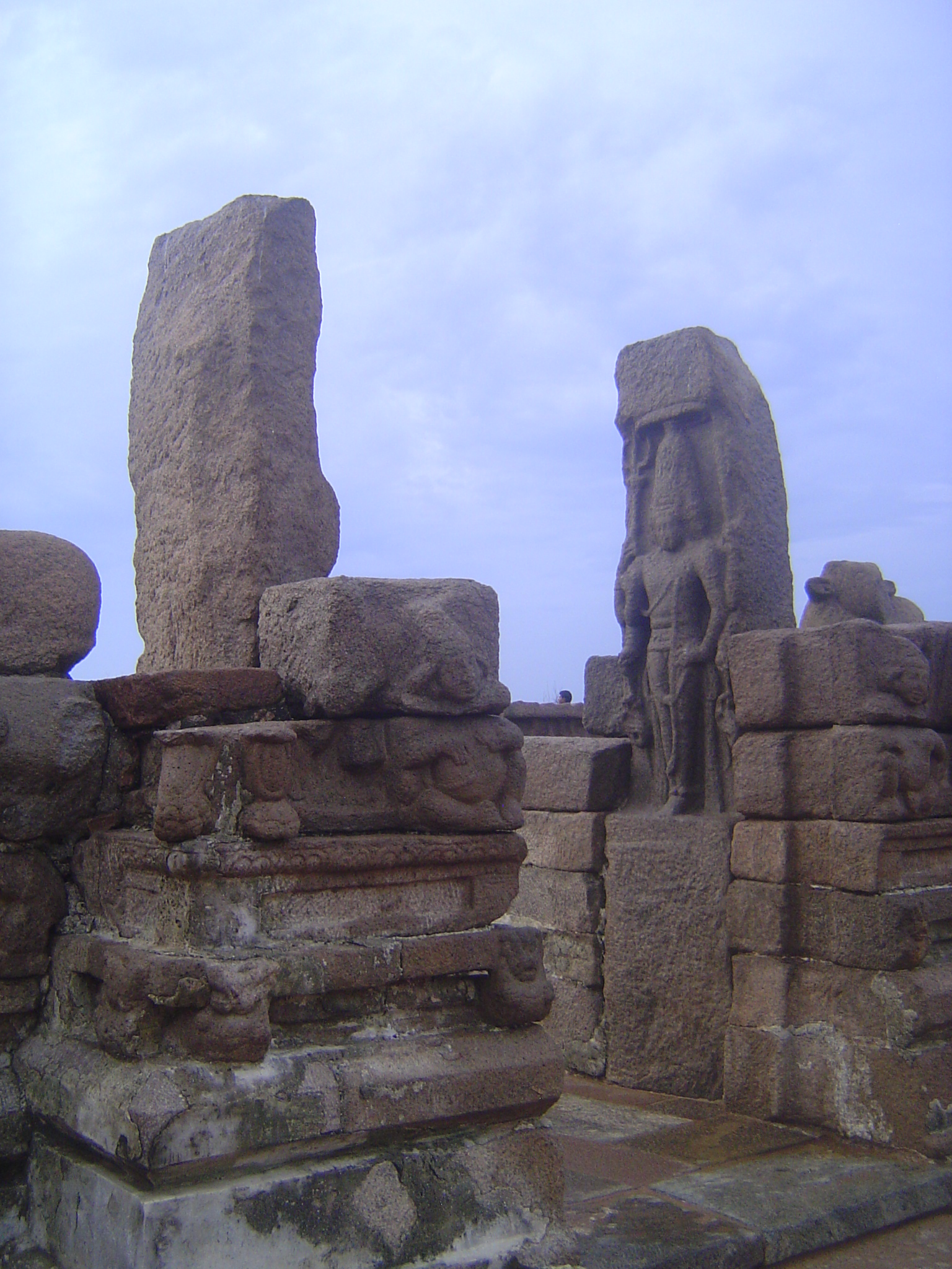 The entrance gate.
