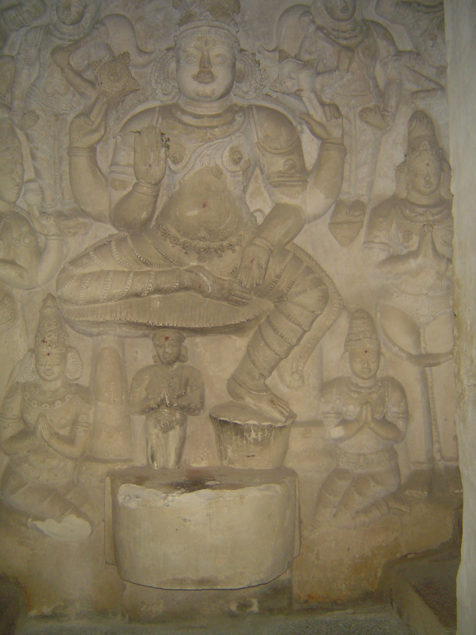 Aniruddha, the Unobstructed, faces south toward Lanka, the abode of demons.

Wondering how to get to the next level? There are stairs, but t