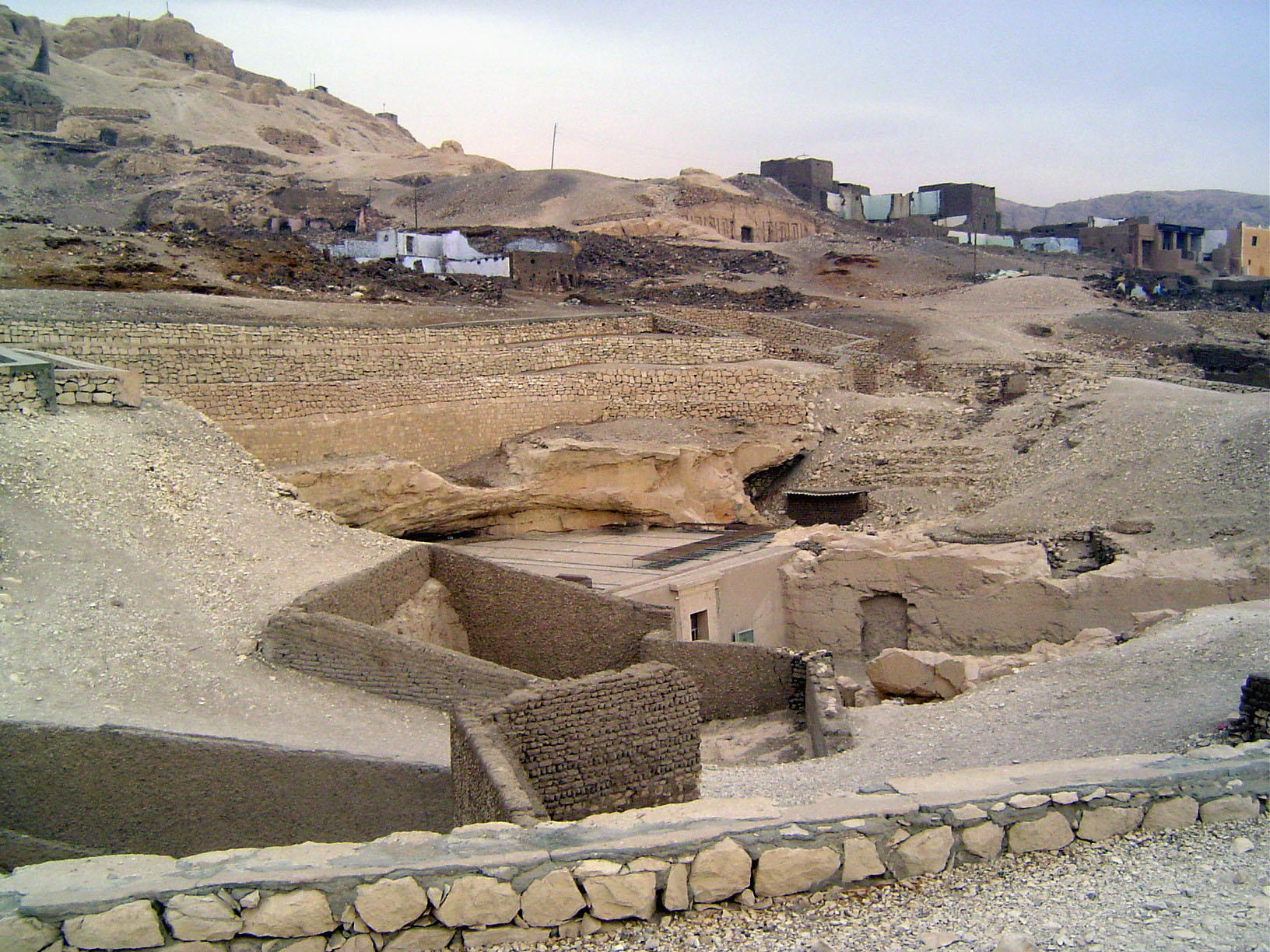 The debris was cleared from his and several nearby tombs in the 1920s.