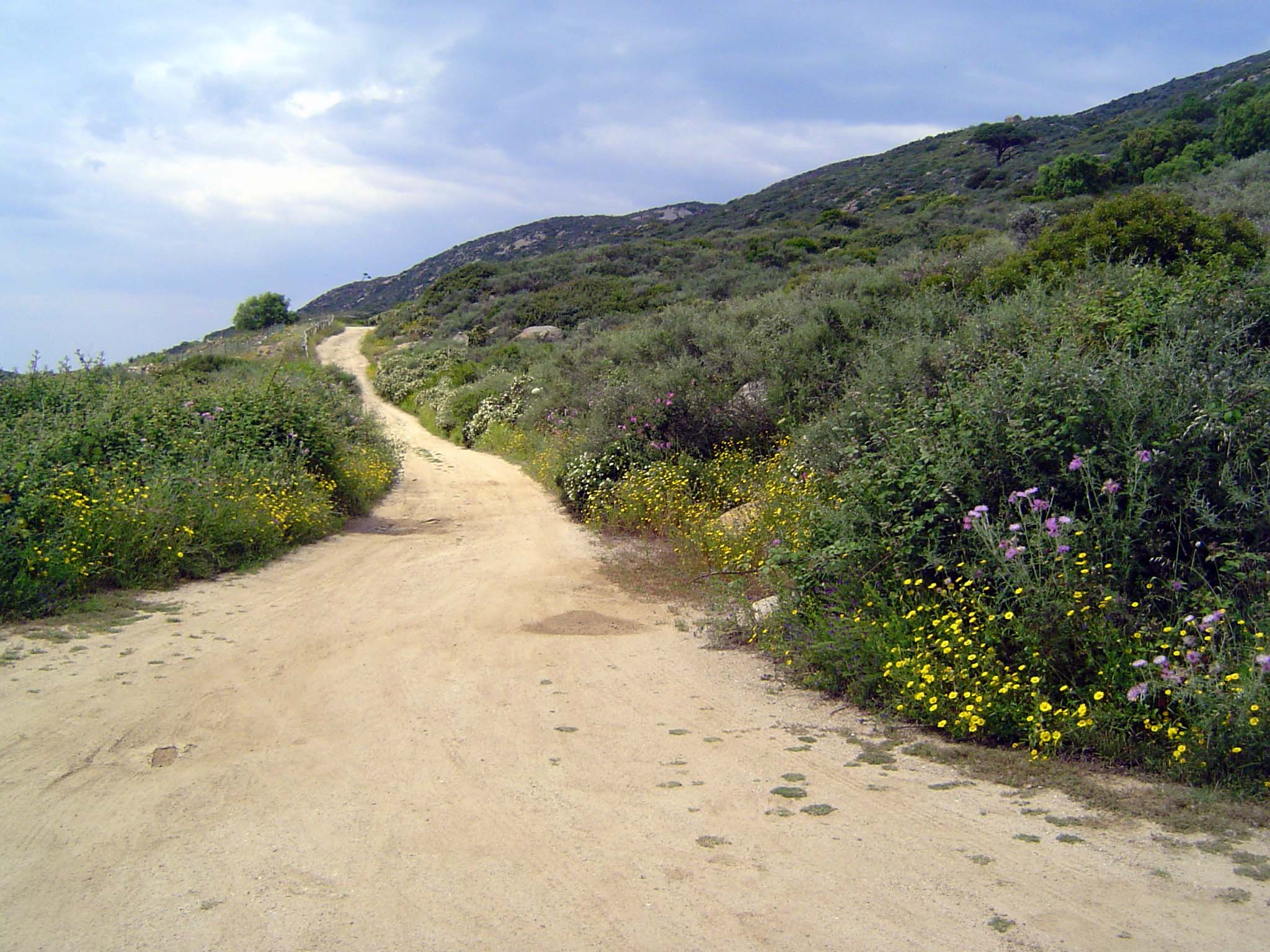 Once off the paved road between the three settlements, you're on dirt.